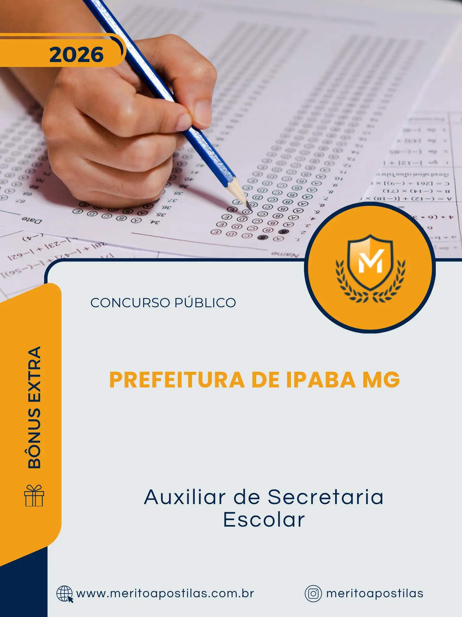 Apostila Auxiliar de Secretaria Escolar Prefeitura de Ipaba MG 2026