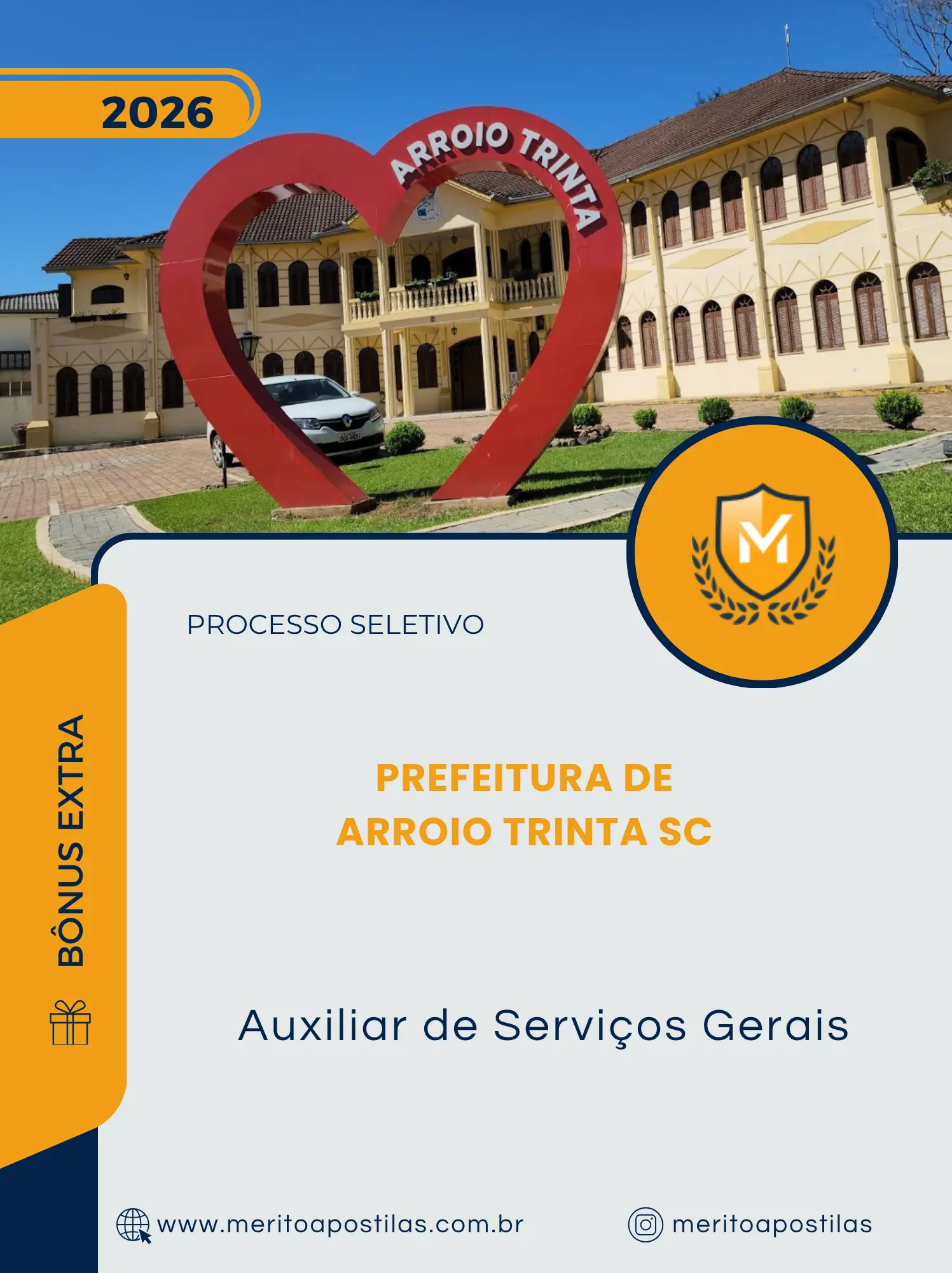 Apostila Auxiliar de Serviços Gerais Prefeitura de Arroio Trinta SC 2026