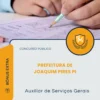 Apostila Auxiliar de Serviços Gerais Prefeitura de Joaquim Pires PI 2026