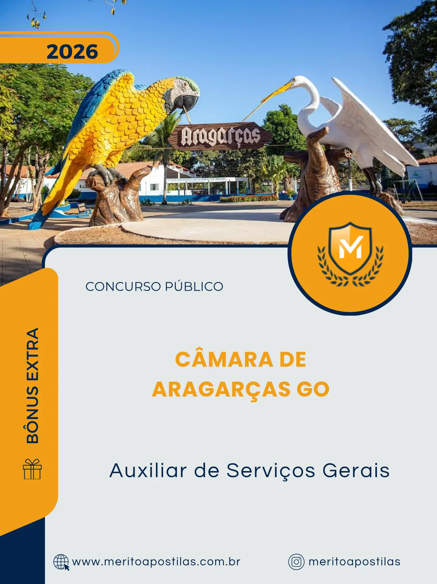 Apostila Auxiliar de Serviços Gerais Câmara de Aragarças GO 2026