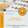 Apostila Auxiliar de Serviços Públicos Cantineira Prefeitura de Dores do Indaiá MG 2026