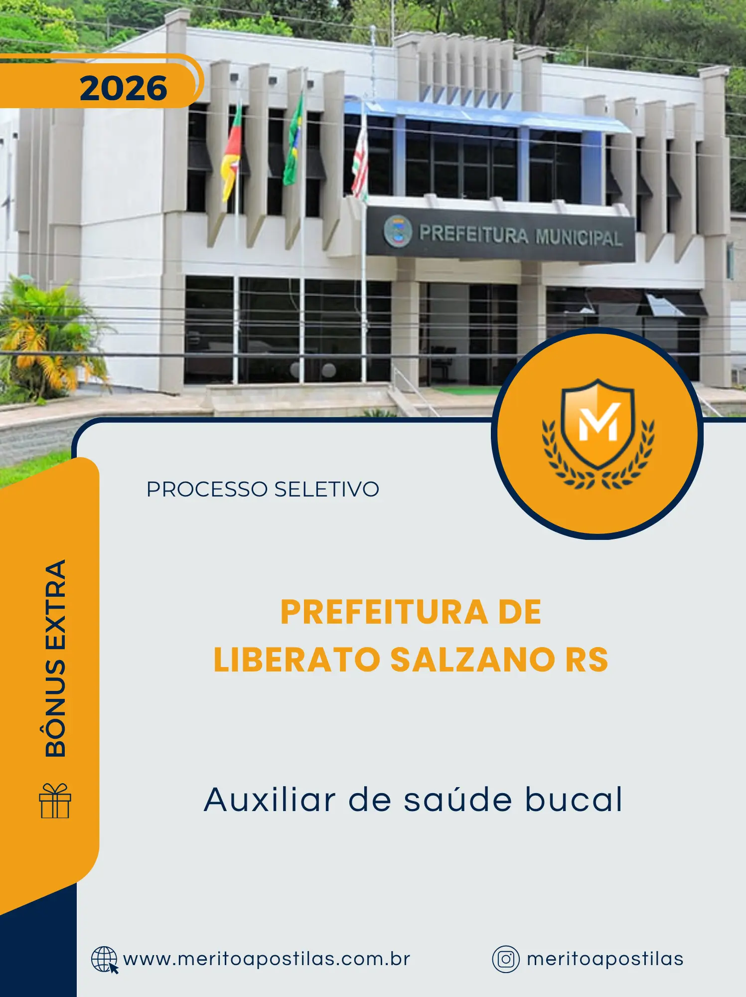 Apostila Auxiliar De Saúde Bucal Prefeitura de Liberato Salzano RS 2026