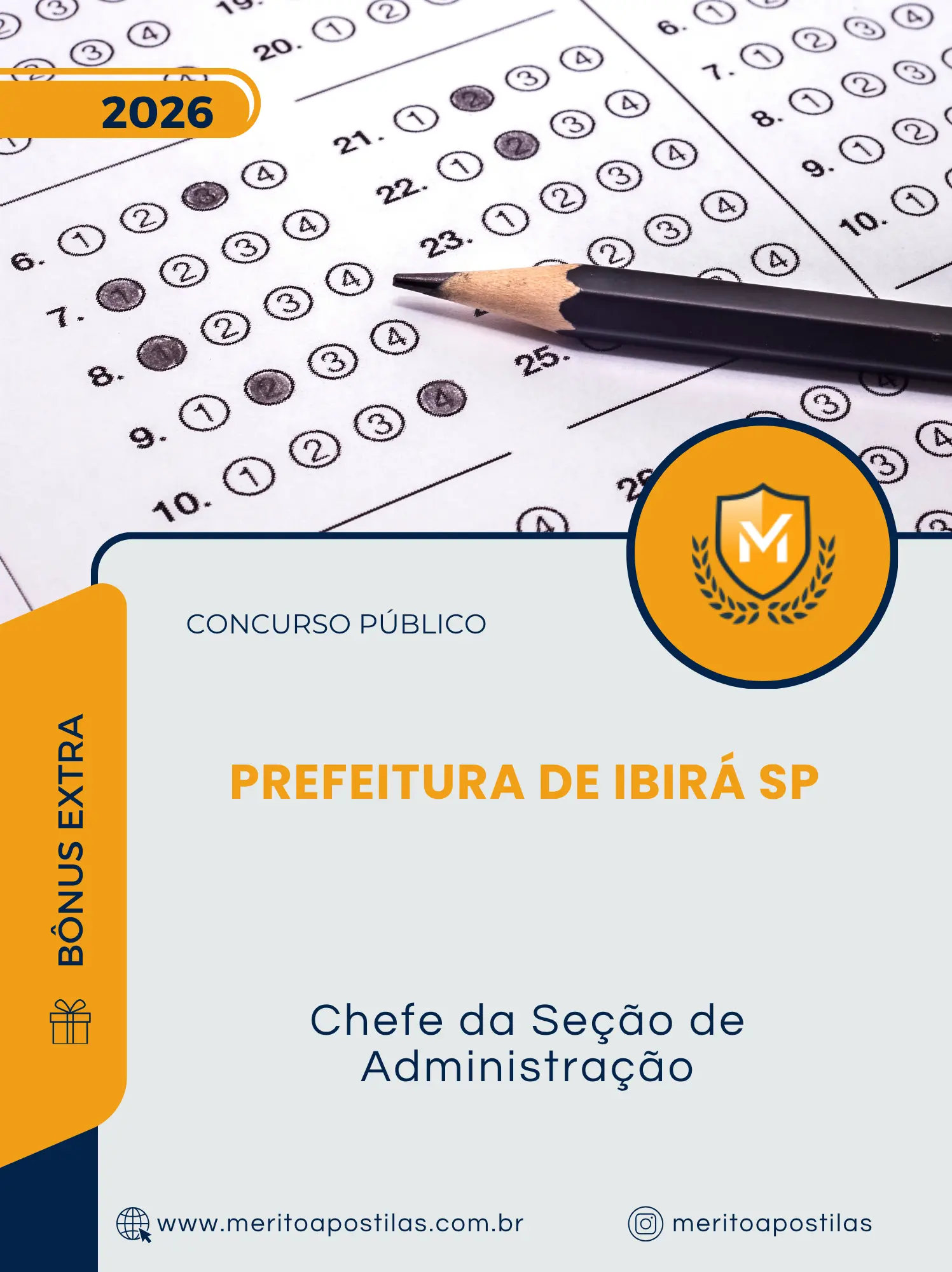 Apostila Chefe da Seção de Administração Prefeitura de Ibirá SP 2026