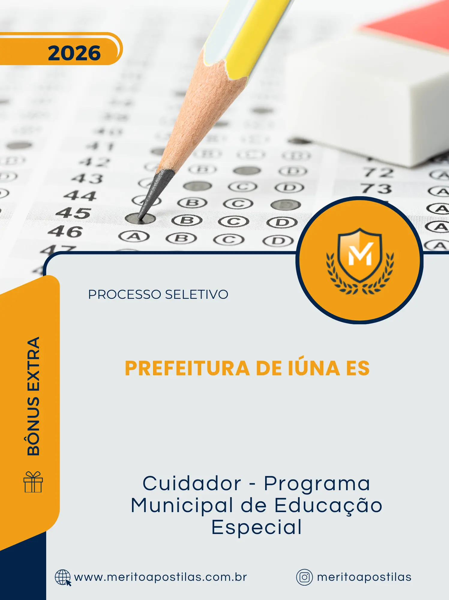 Apostila Cuidador Programa Municipal de Educação Especial Prefeitura de Iúna ES 2026