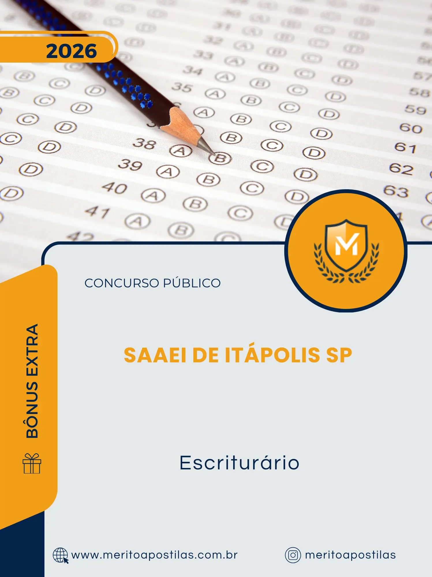 Apostila Escriturário Concurso Público SAAEI de Itápolis SP 2026