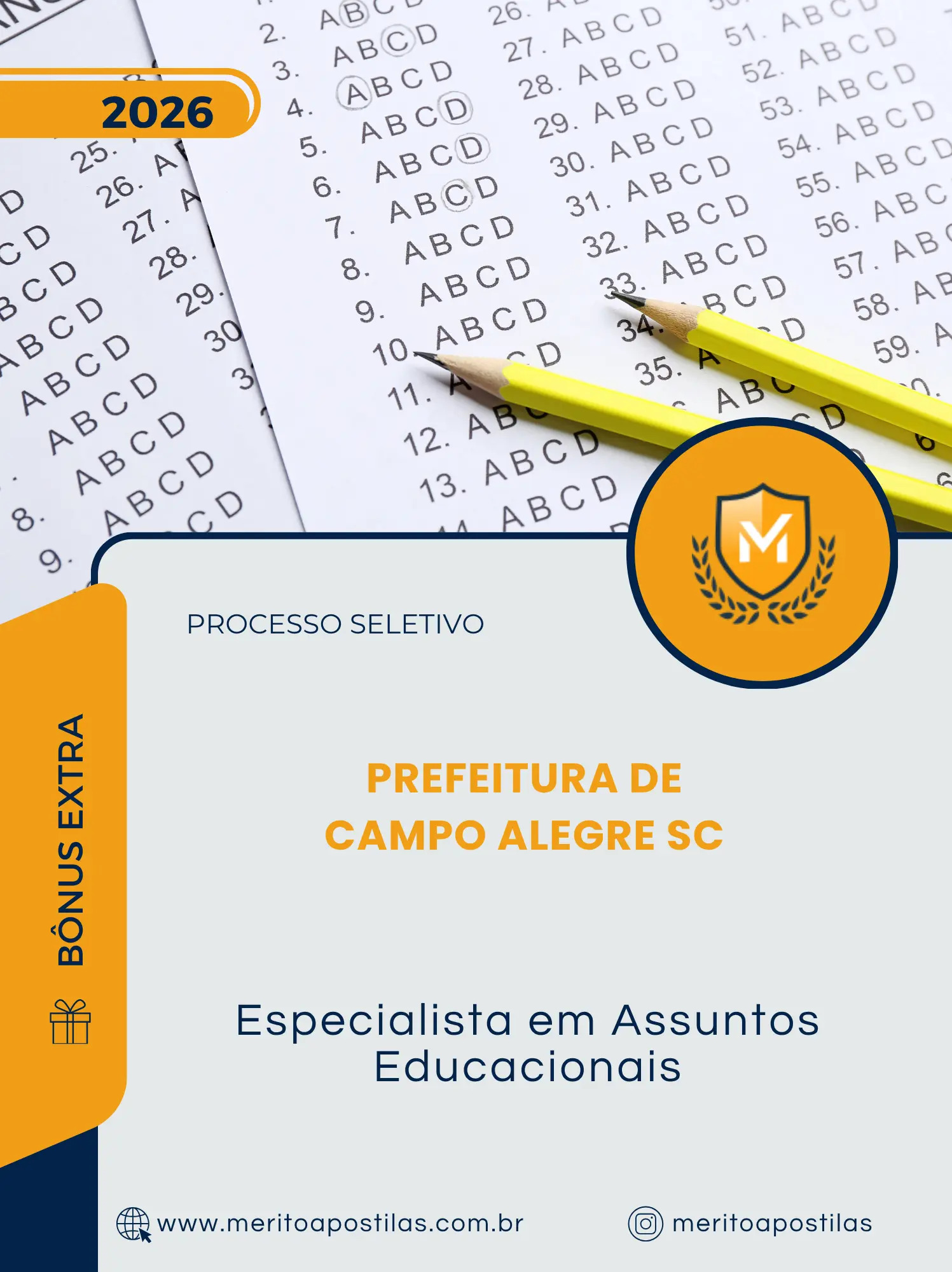 Apostila Especialista em Assuntos Educacionais Prefeitura de Campo Alegre SC 2026