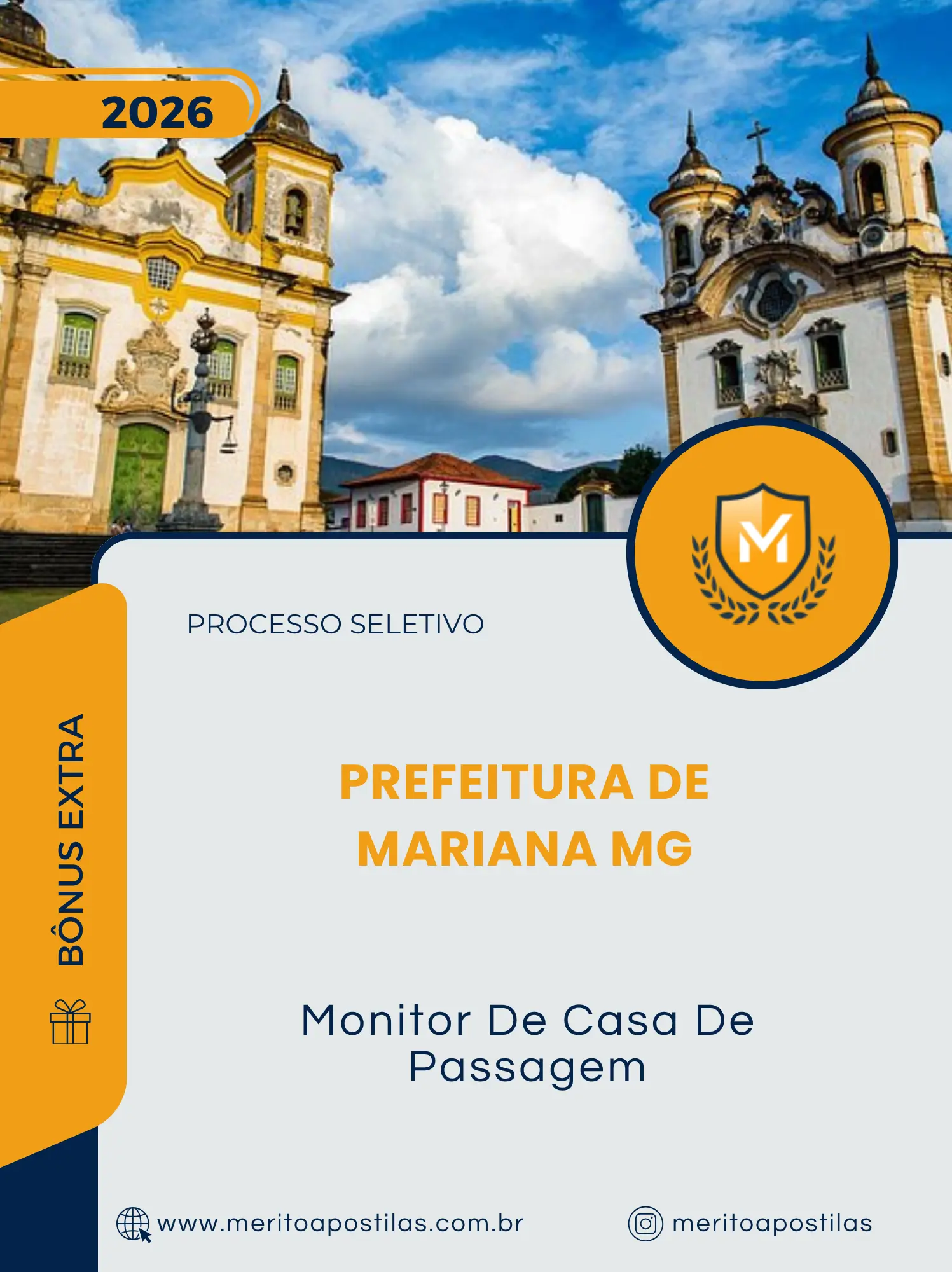 Apostila Monitor De Casa De Passagem Prefeitura de Mariana MG 2026