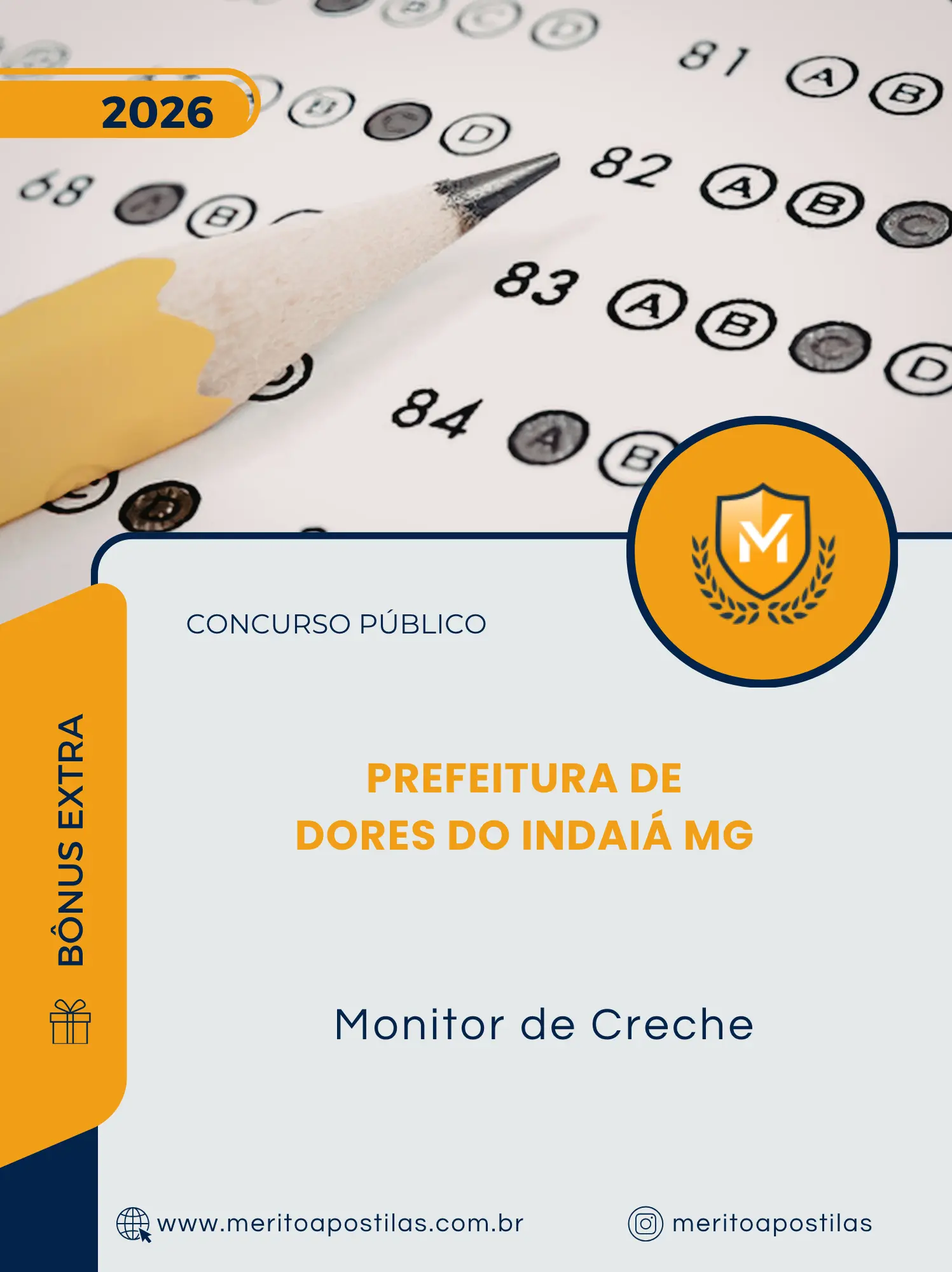 Apostila Monitor de Creche Prefeitura de Dores do Indaiá MG 2026