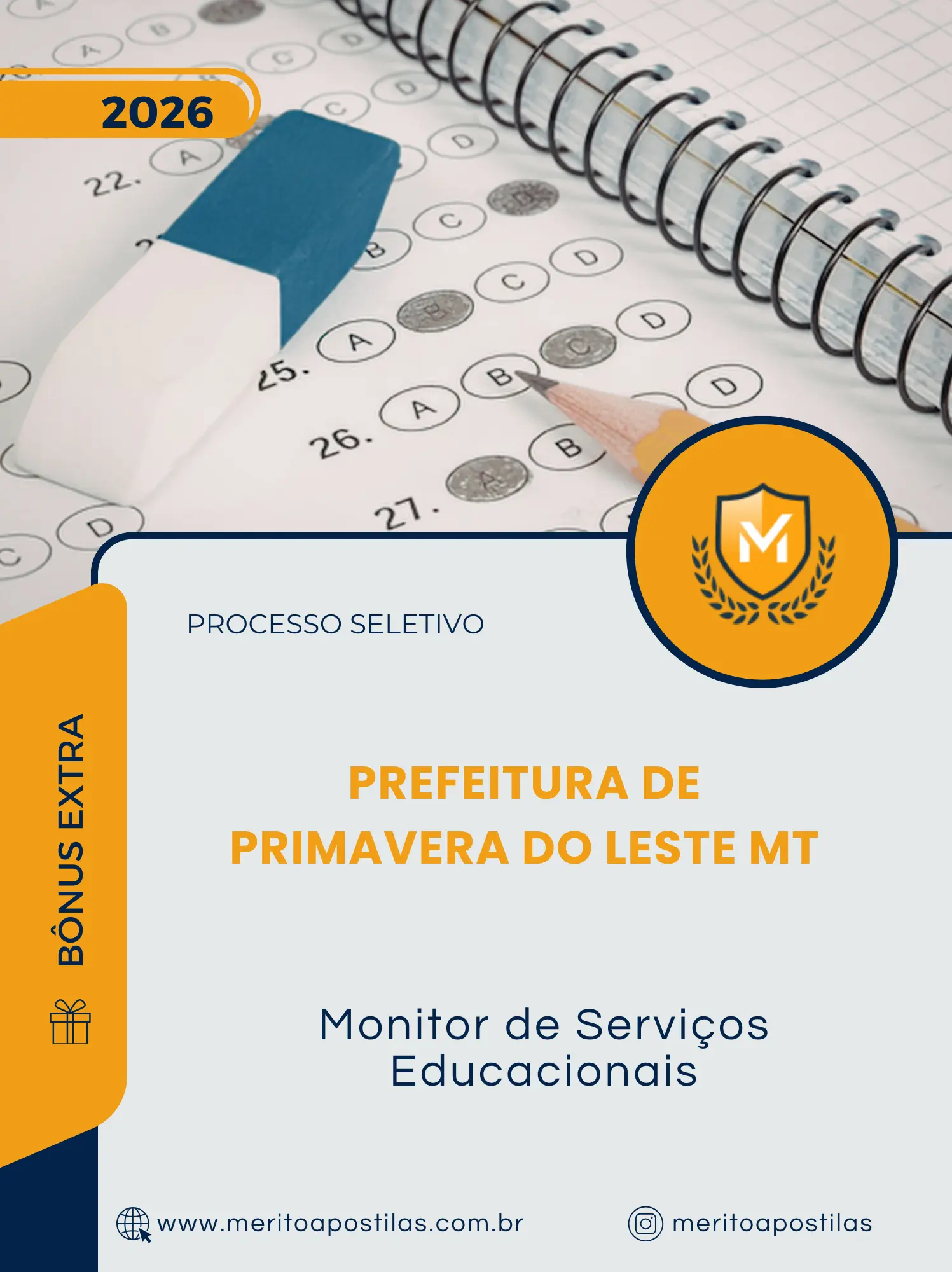 Apostila Monitor de Serviços Educacionais Prefeitura de Primavera do Leste MT 2026