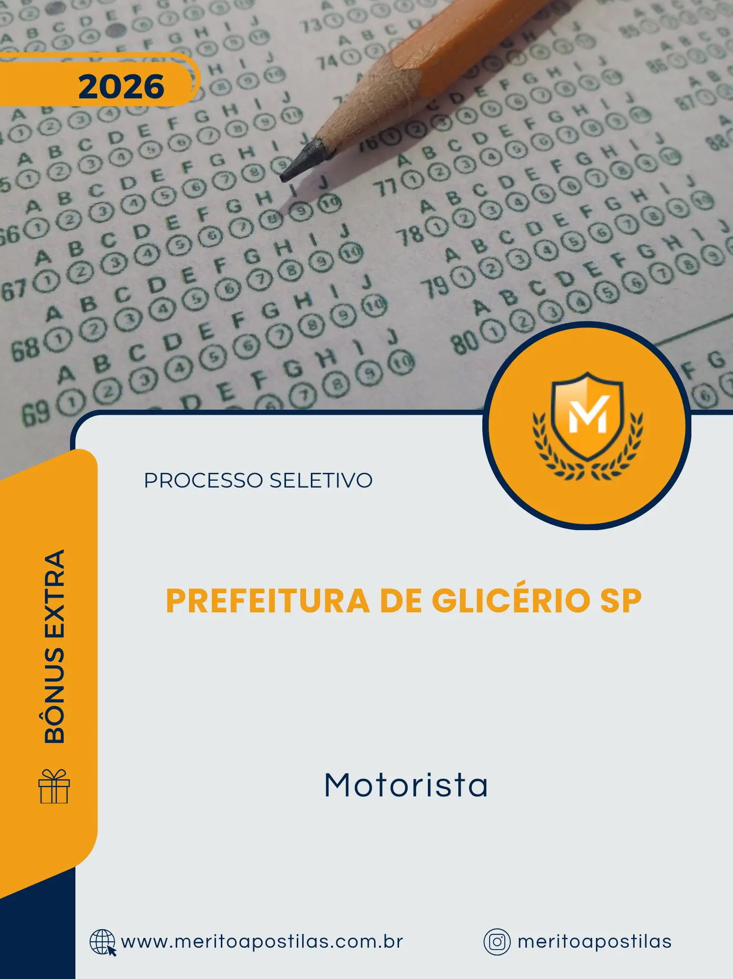 Apostila Motorista Prefeitura de Glicério SP 2026