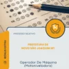 Apostila Operador De Máquina Motoniveladora Prefeitura de Novo São Joaquim MT 2026