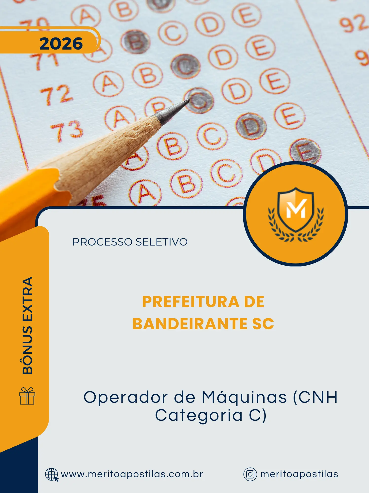 Apostila Operador de Máquinas CNH Categoria C Prefeitura de Bandeirante SC 2026