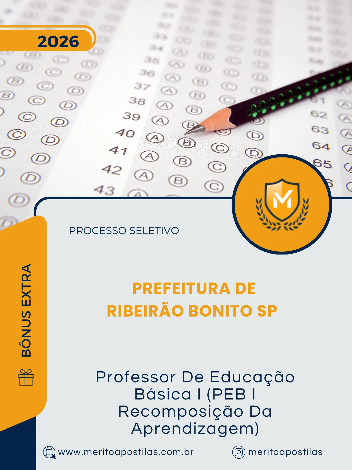 Apostila Professor De Educação Básica I PEB I Recomposição Da Aprendizagem Prefeitura de Ribeirão Bonito SP 2026