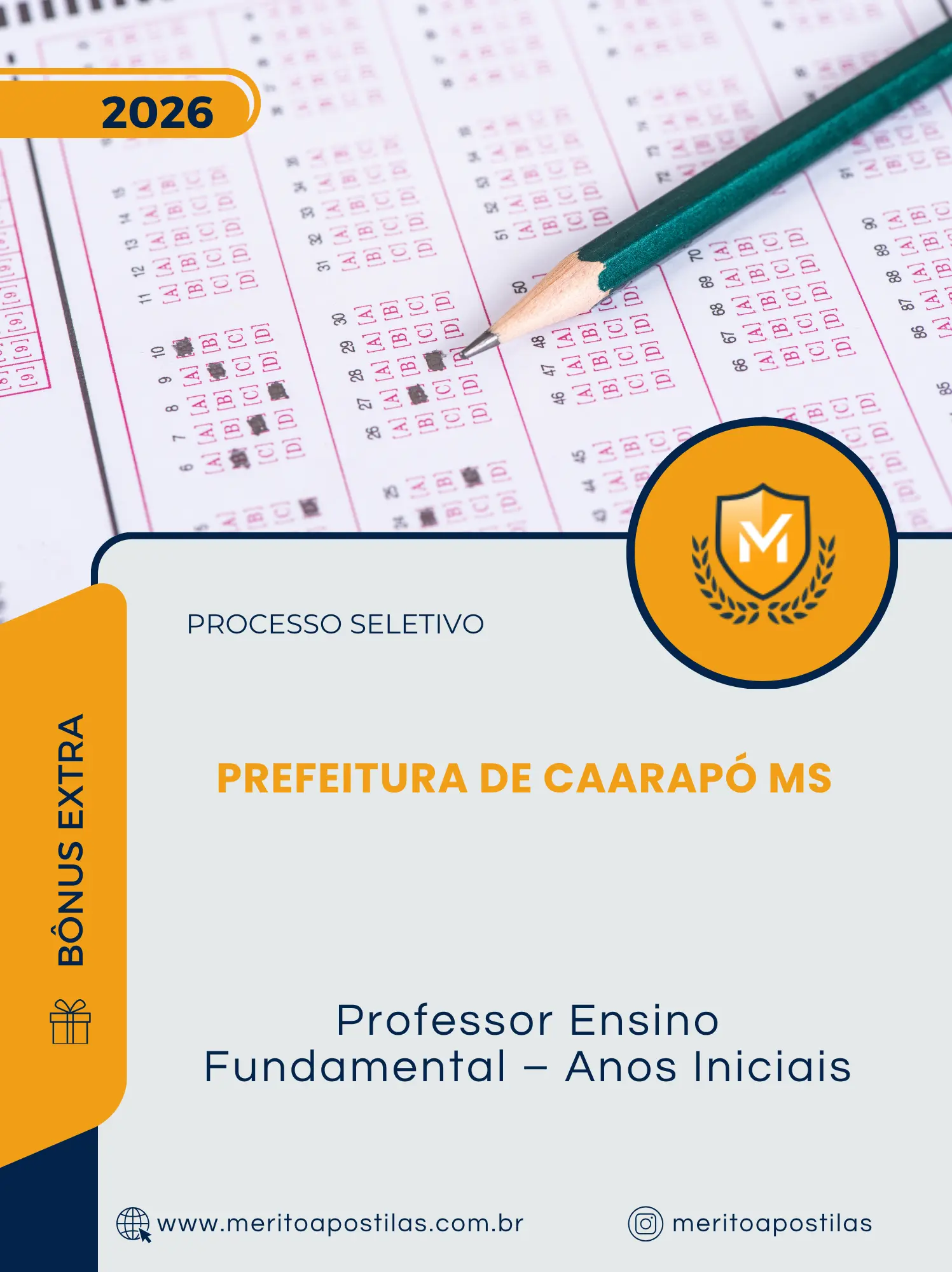 Apostila Professor Ensino Fundamental Anos Iniciais Prefeitura de Caarapó MS 2026