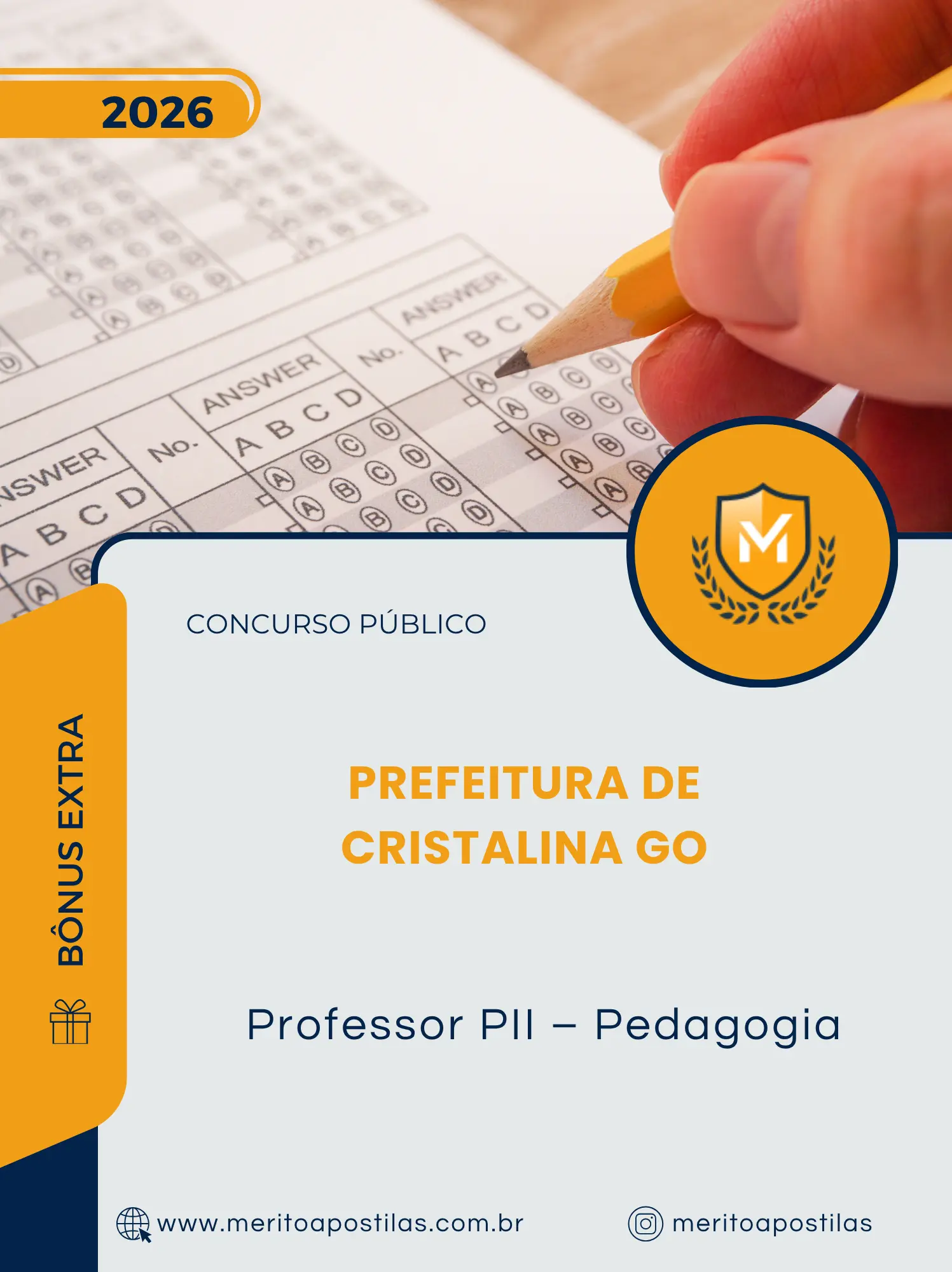 Apostila Professor PII Pedagogia Prefeitura de Cristalina GO 2026