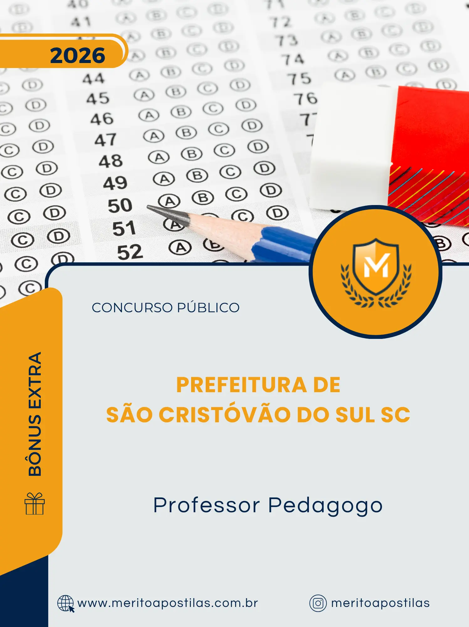 Apostila Professor Pedagogo Prefeitura de São Cristóvão do Sul SC 2026