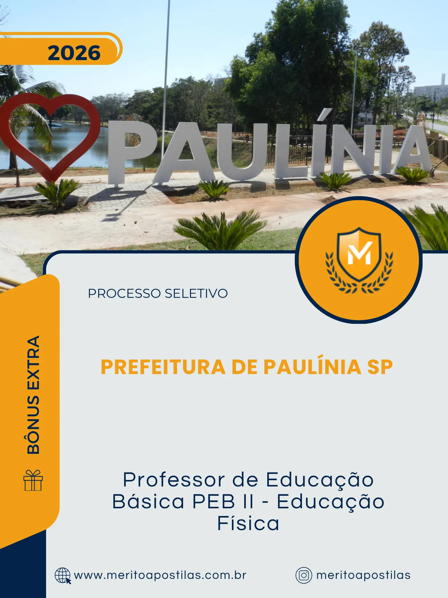Apostila Professor de Educação Básica PEB II Educação Física Prefeitura de Paulínia SP 2026
