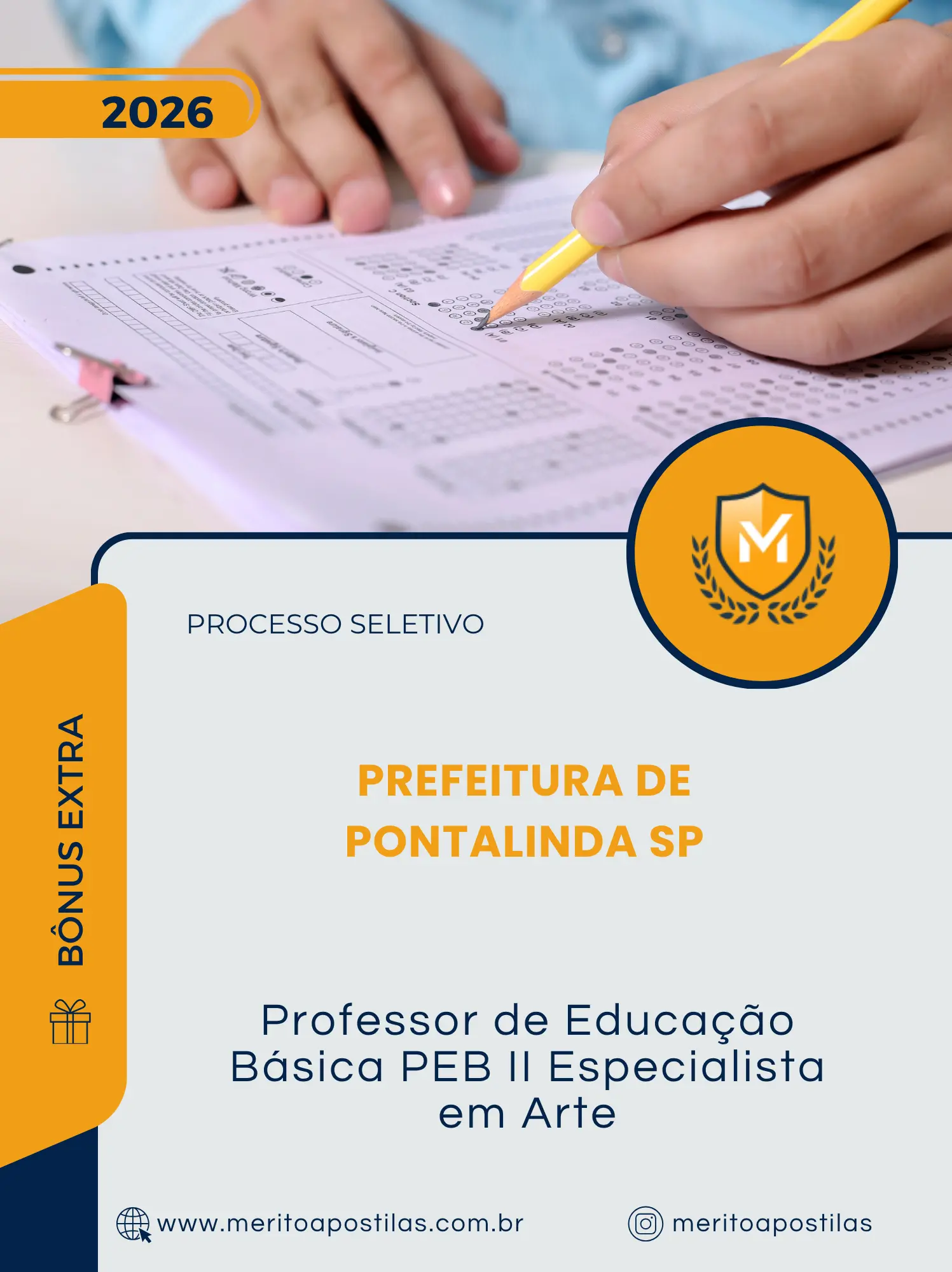 Apostila Professor de Educação Básica PEB II Especialista em Arte Prefeitura de Pontalinda SP 2026