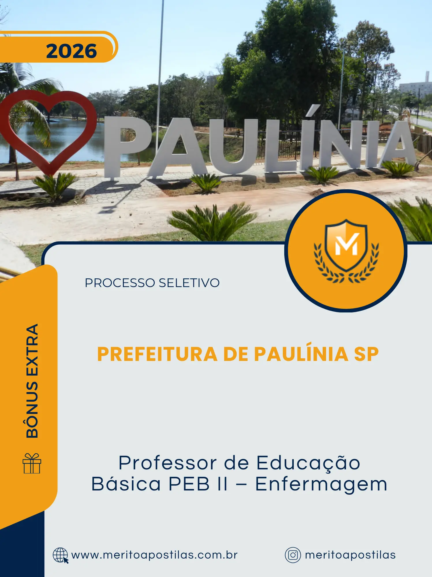 Apostila Professor de Educação Básica PEB II Enfermagem Prefeitura de Paulínia SP 2026