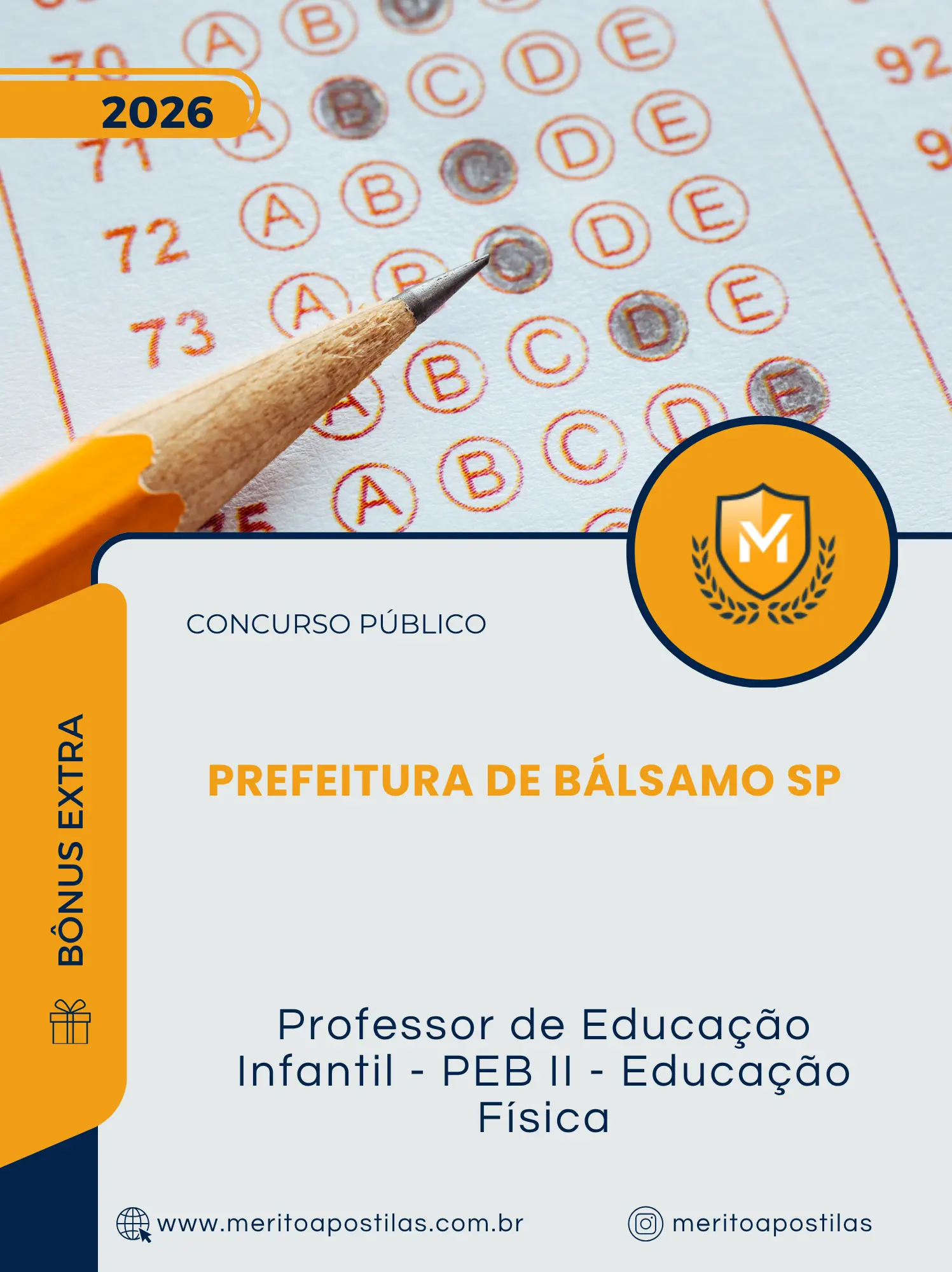 Apostila Professor de Educação Infantil PEB II Educação Física Prefeitura de Bálsamo SP 2026