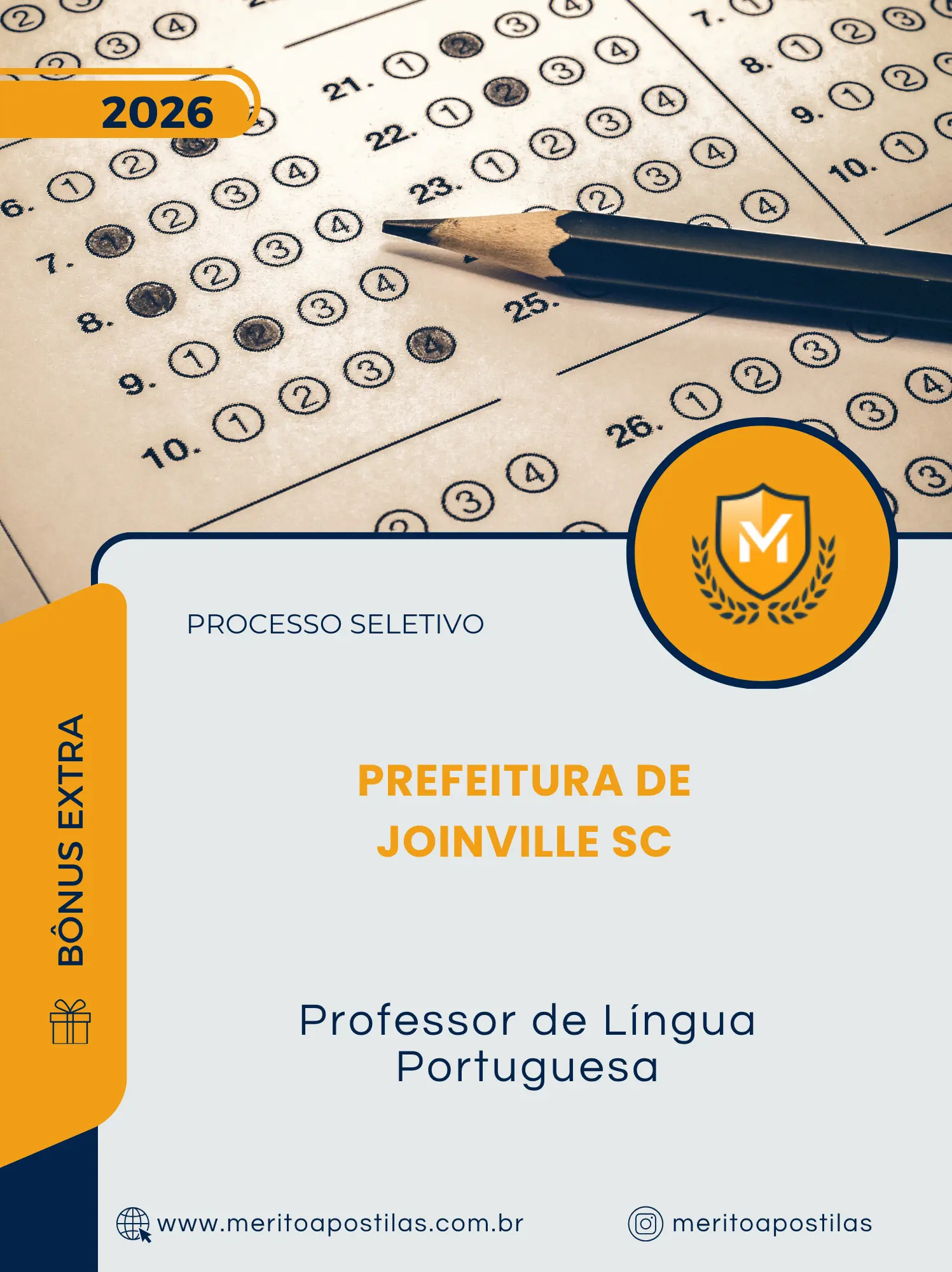 Apostila Professor de Língua Portuguesa Prefeitura de Joinville SC 2026