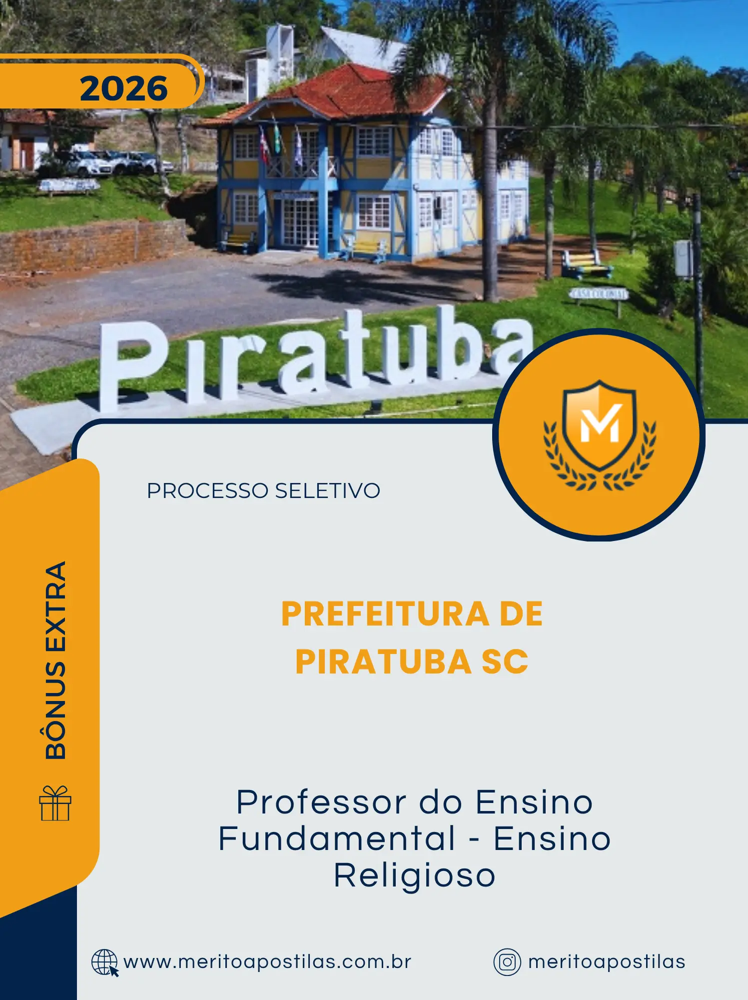 Apostila Professor do Ensino Fundamental Ensino Religioso Prefeitura de Piratuba SC 2026
