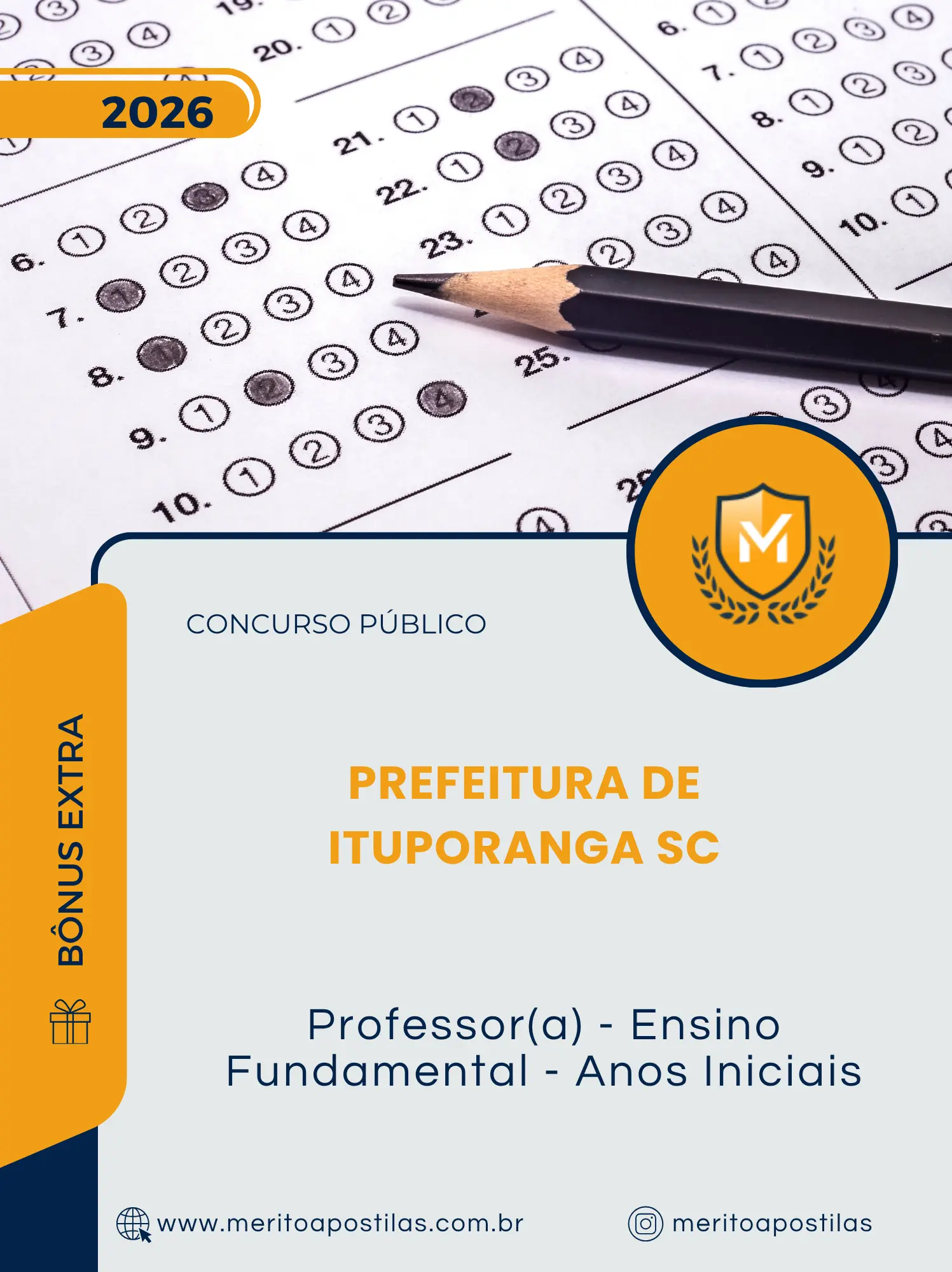 Apostila Professor Ensino Fundamental Anos Iniciais Prefeitura de Ituporanga SC 2026