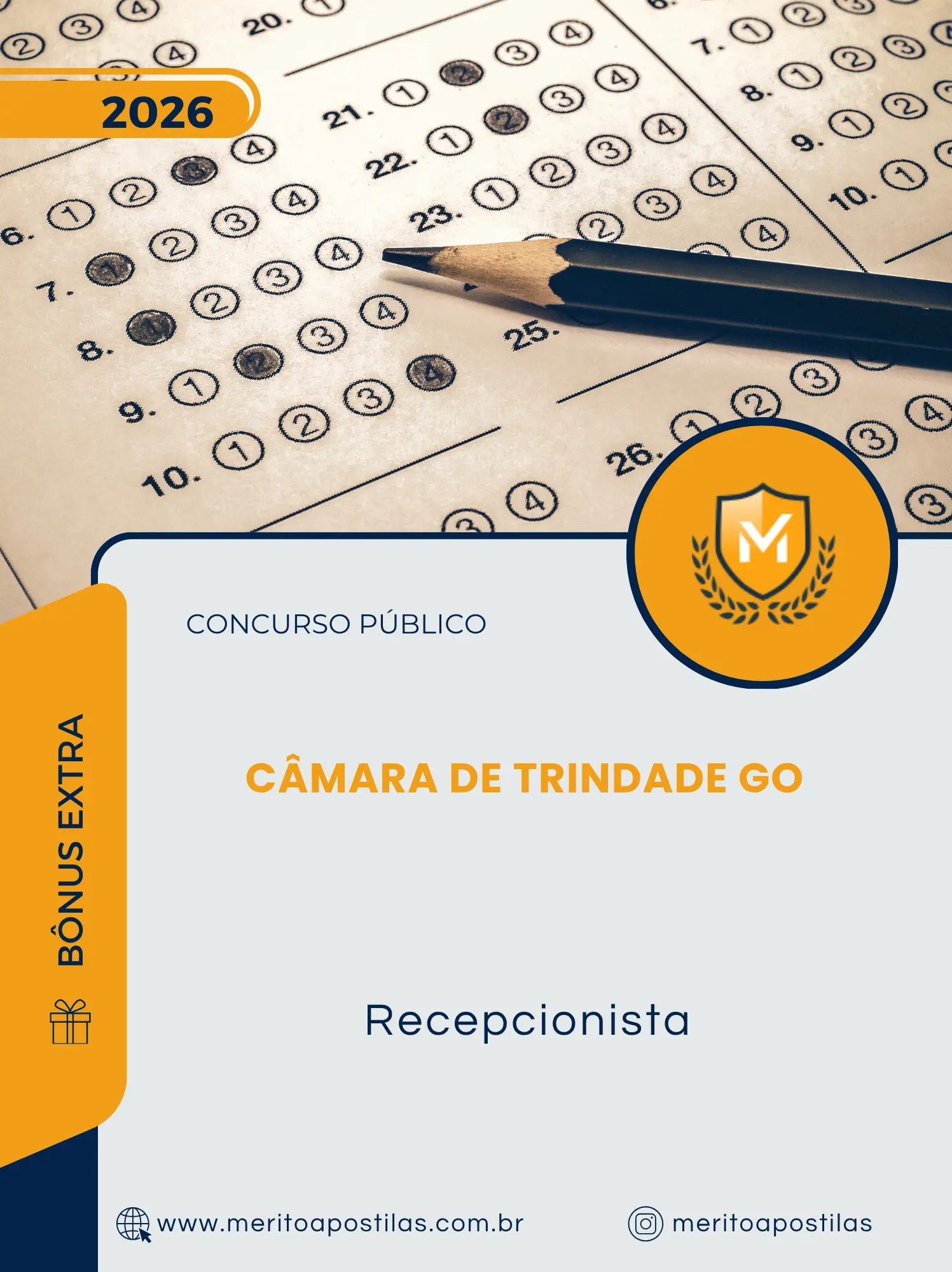 Apostila Recepcionista Prefeitura de Trindade GO 2026