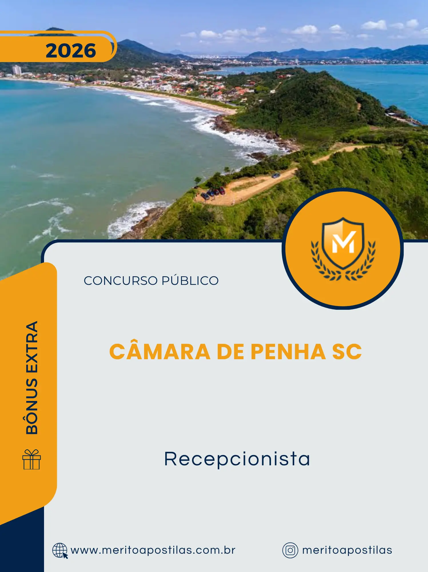 Apostila Recepcionista Câmara de Penha SC 2026