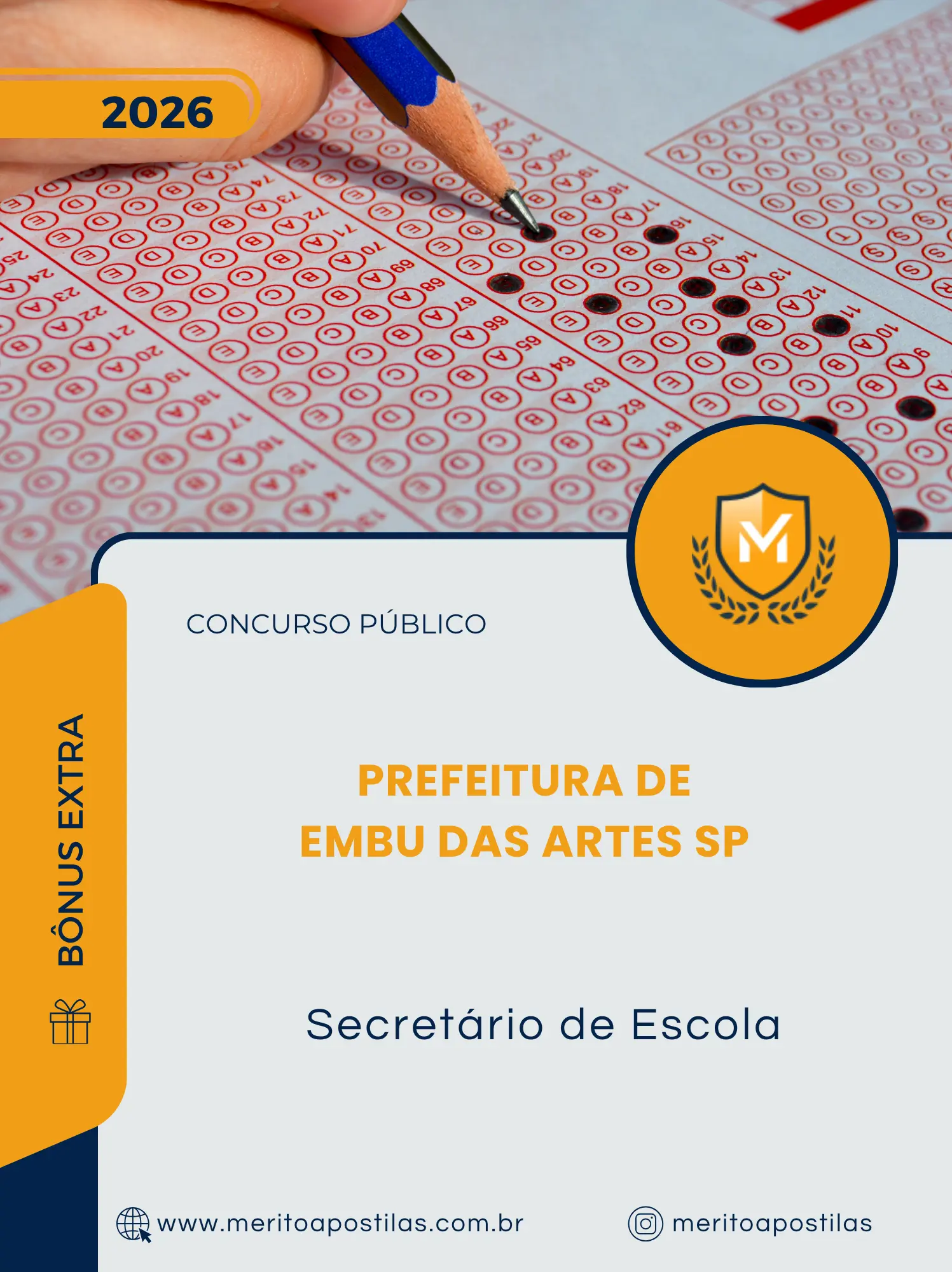 Apostila Secretário de Escola Prefeitura de Embu das Artes SP 2026
