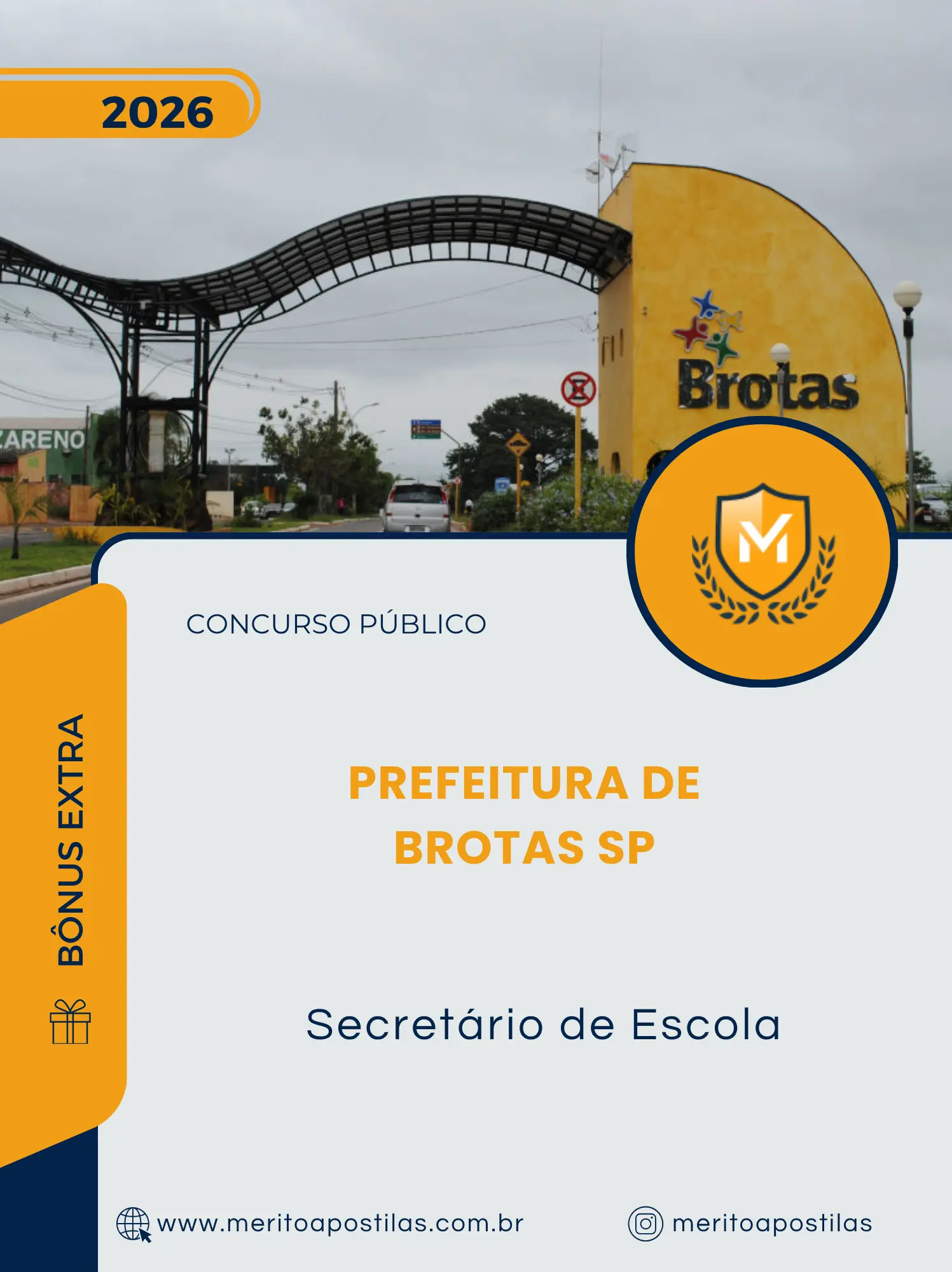 Apostila Secretário de Escola Prefeitura de Brotas SP 2026
