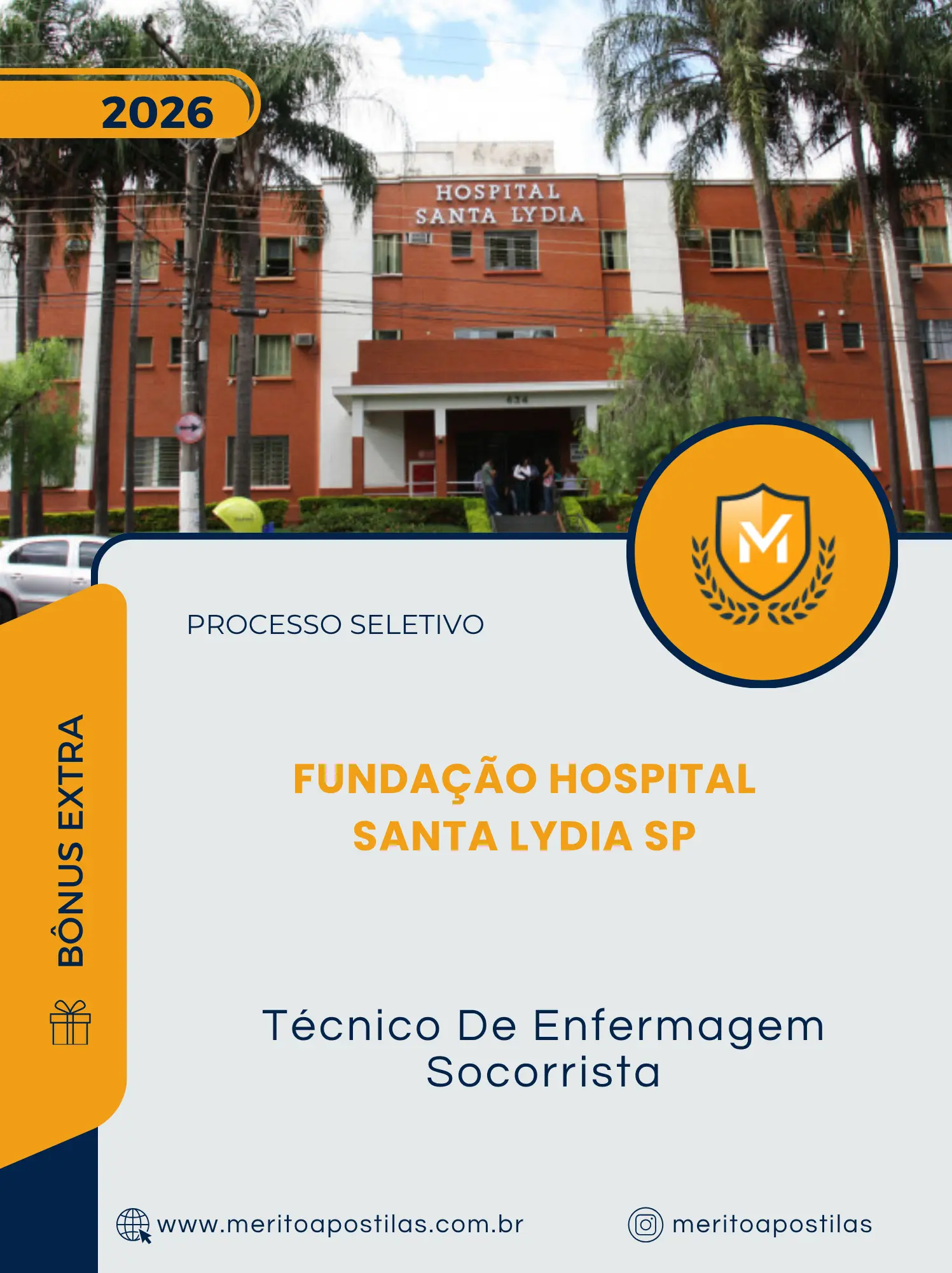 Apostila Técnico De Enfermagem Socorrista Fundação Hospital Santa Lydia SP 2026