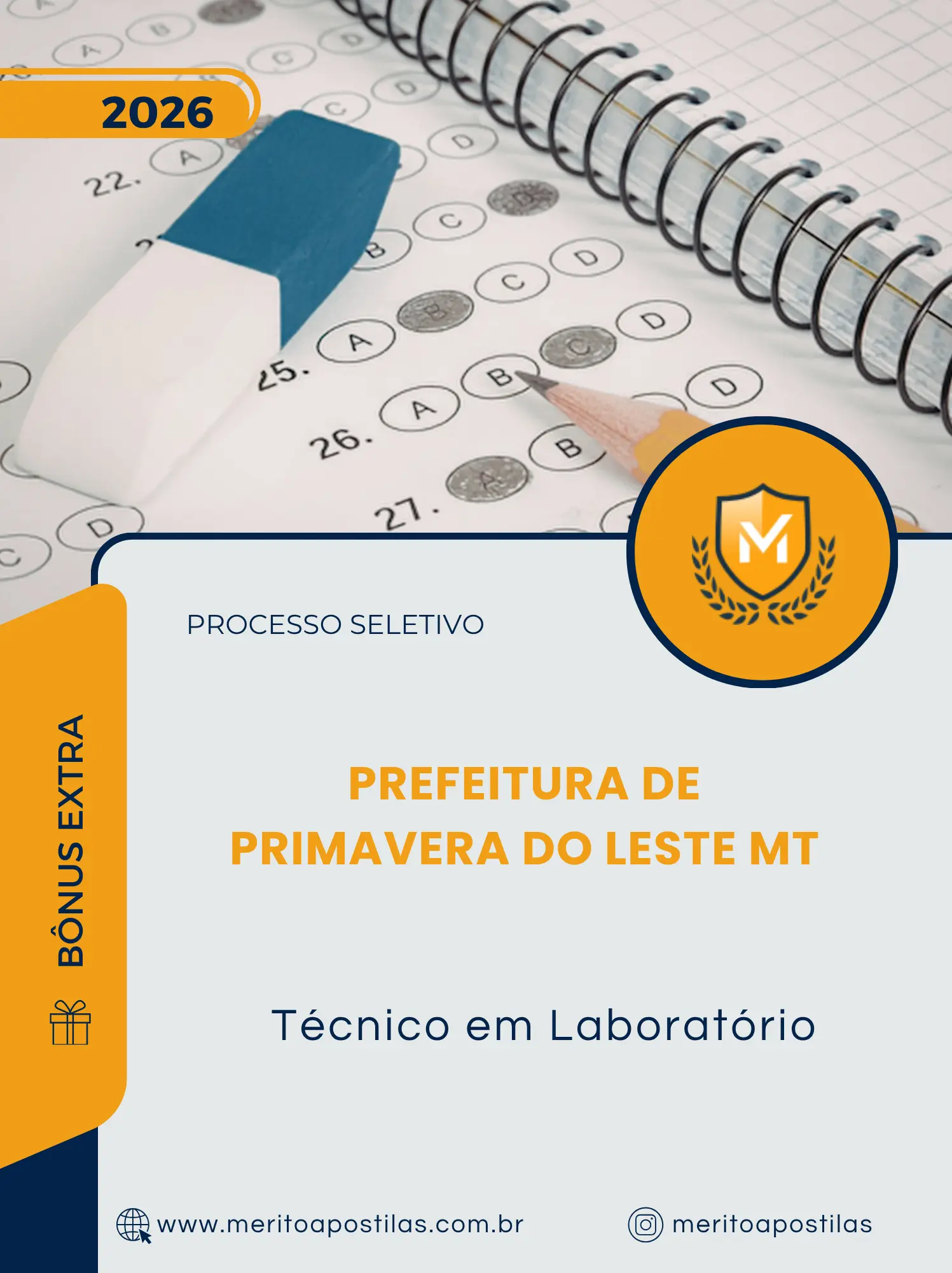 Apostila Técnico em Laboratório Prefeitura de Primavera do Leste MT 2026