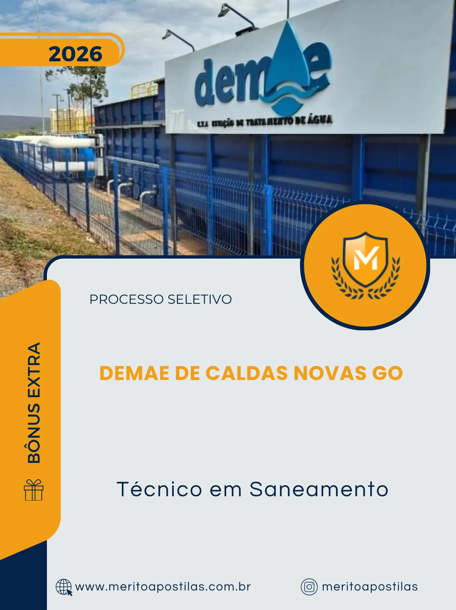 Apostila Técnico em Saneamento Processo Seletivo DEMAE de Caldas Novas GO 2026