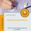 Apostila Técnico em Segurança do Trabalho Prefeitura de Matinhos PR 2026