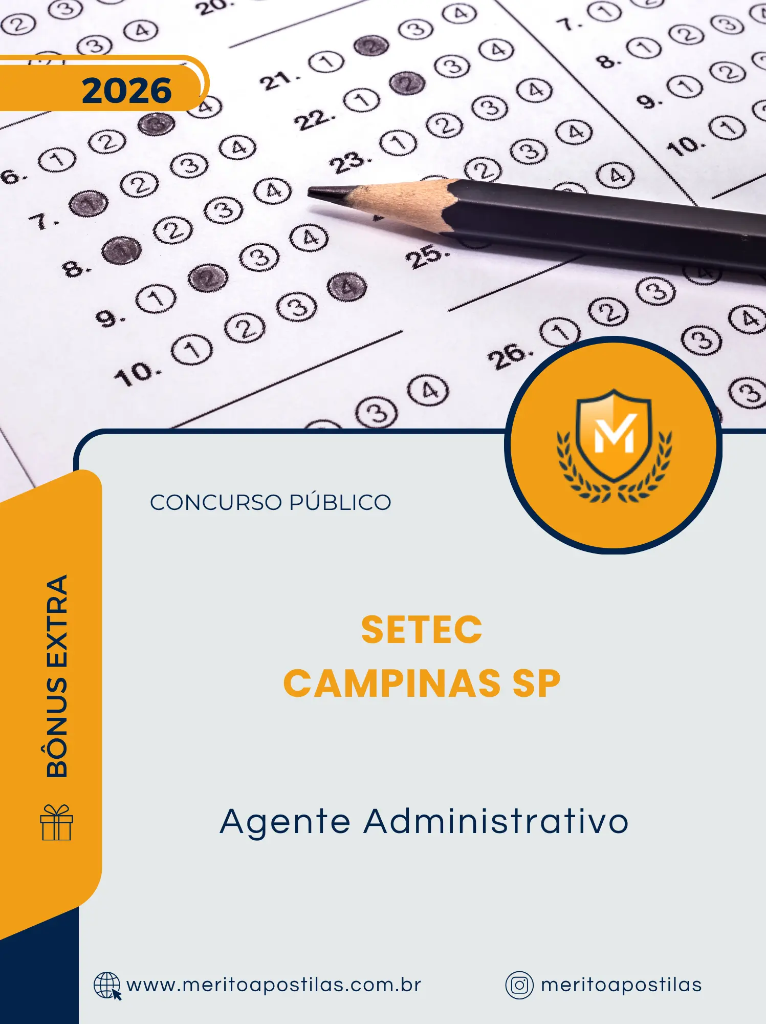 Apostila Agente Administrativo Concurso Público SETEC Campinas SP 2026