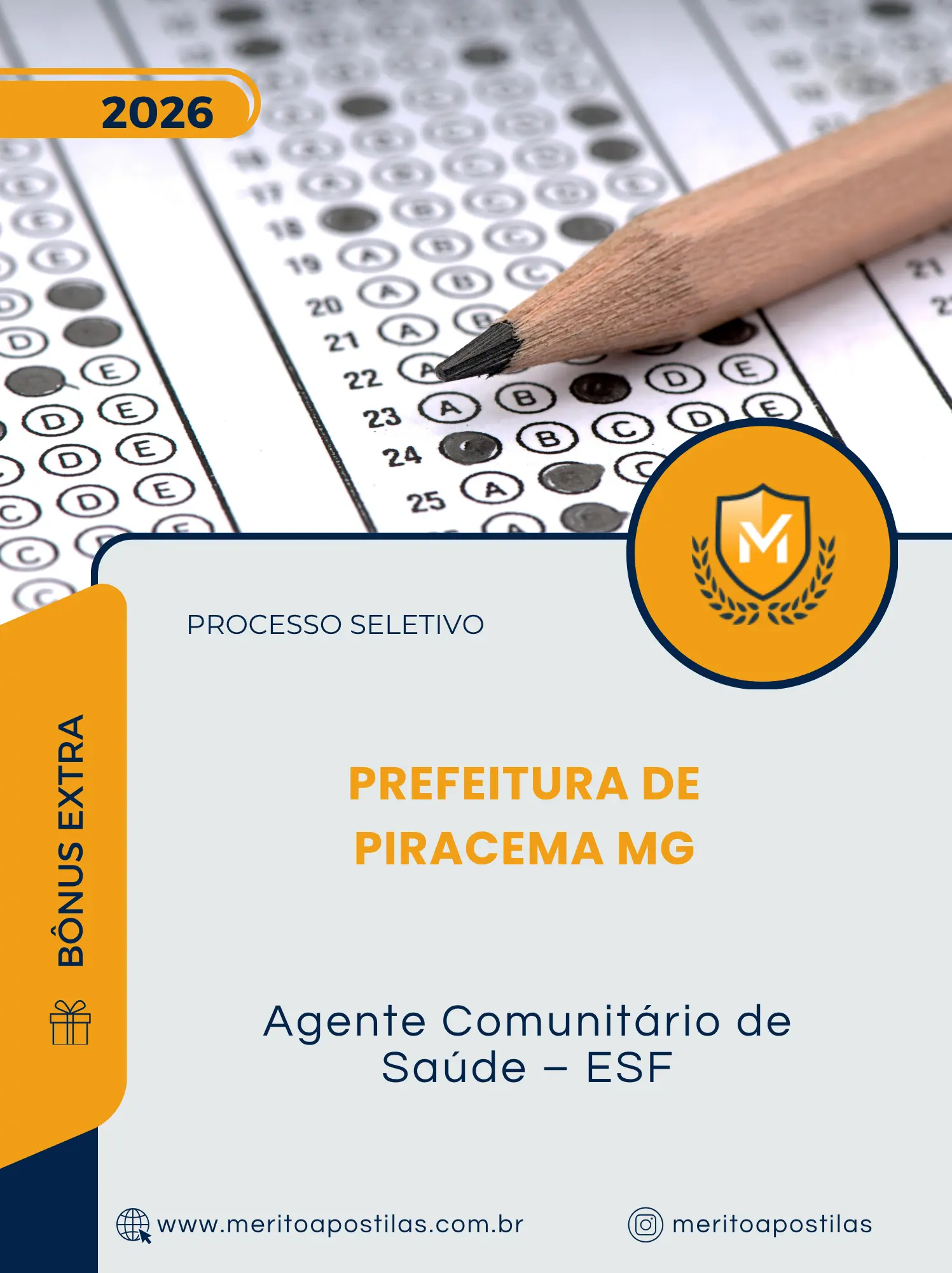 Apostila Agente Comunitário de Saúde ESF Prefeitura de Piracema MG 2026