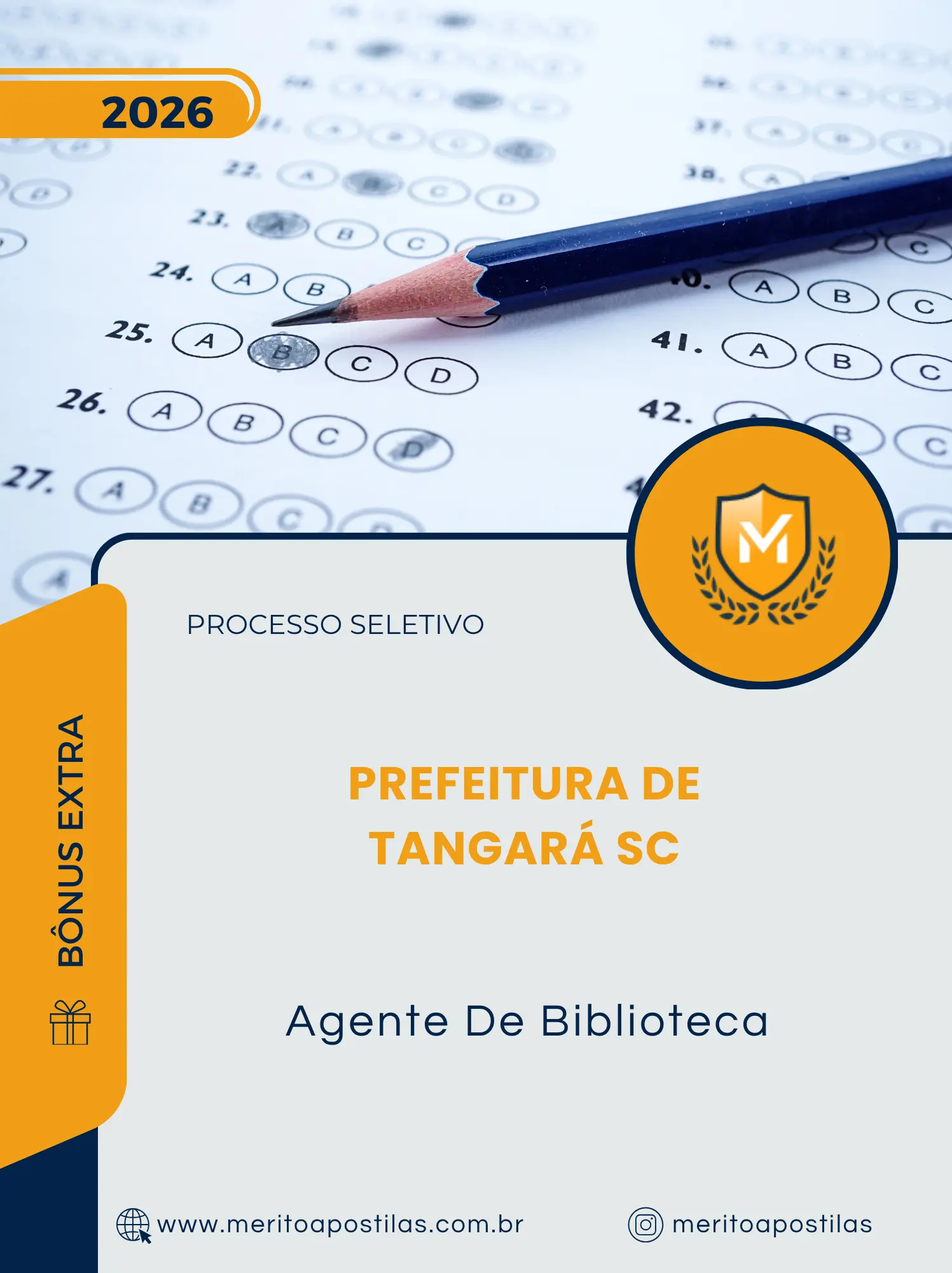 Apostila Agente De Biblioteca Prefeitura de Tangará SC 2026