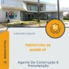 Apostila Agente De Construção E Manutenção Prefeitura de Bariri SP 2026