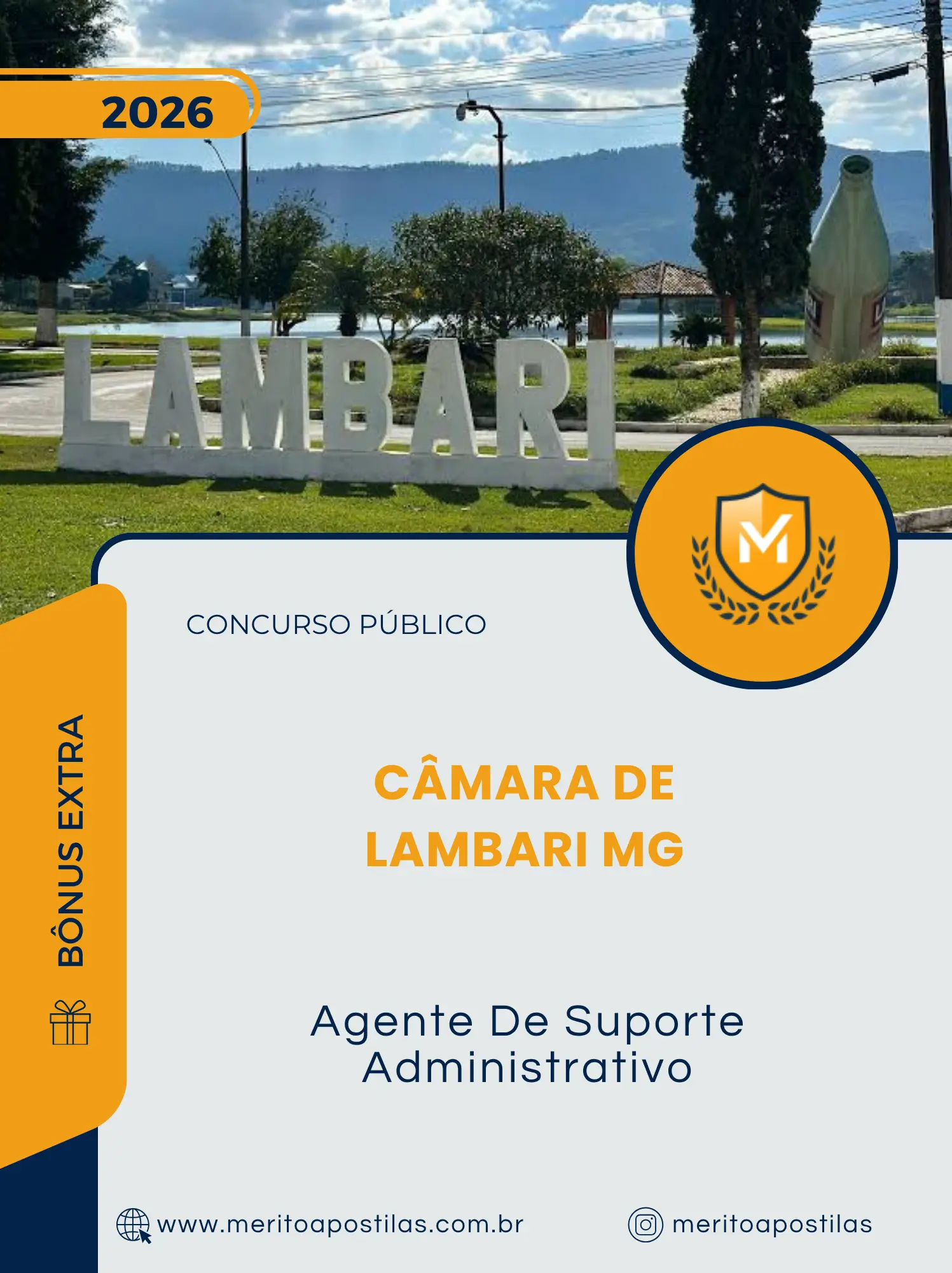 Apostila Agente De Suporte Administrativo Câmara de Lambari MG 2026