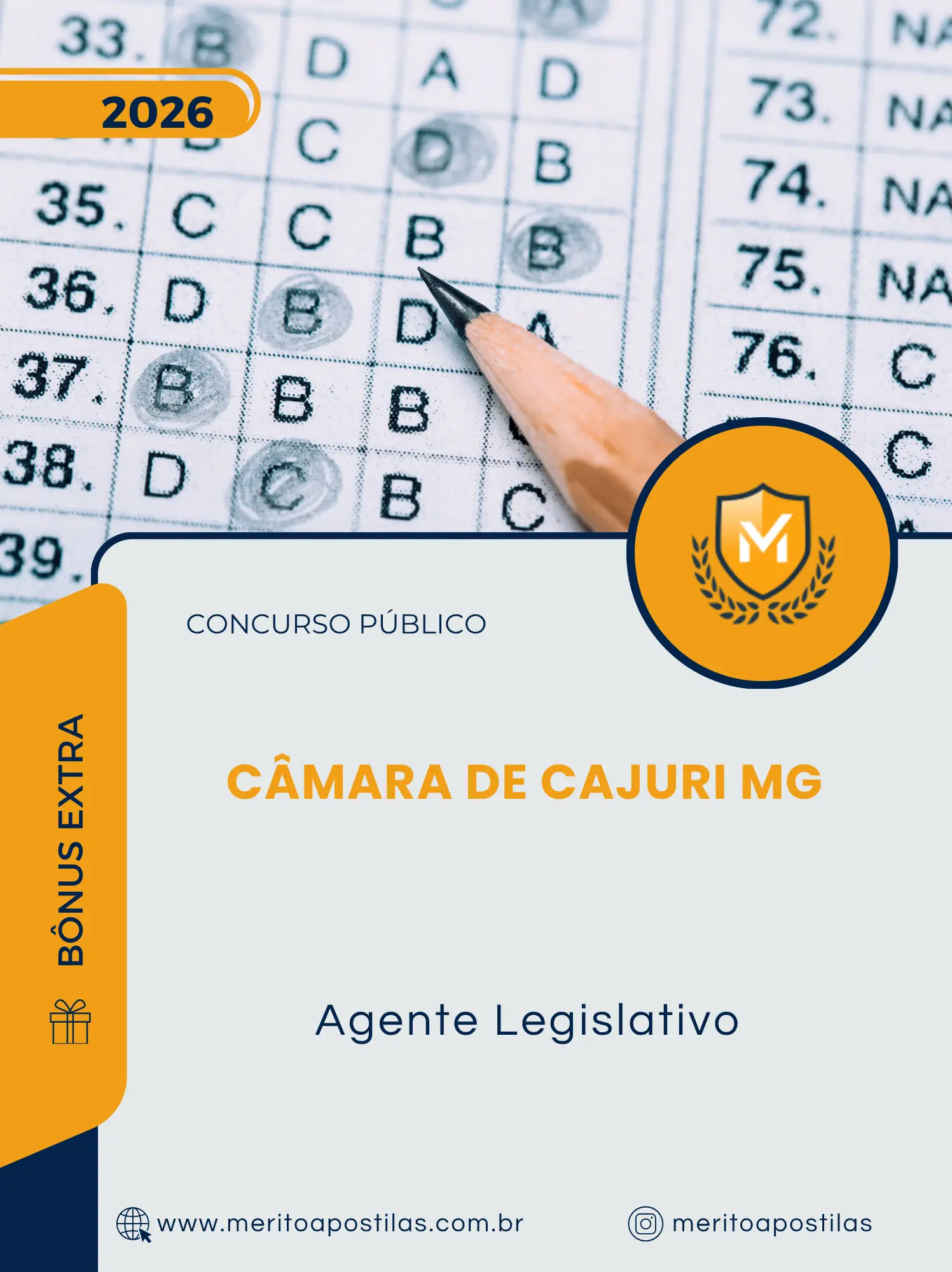 Apostila Agente Legislativo Câmara de Cajuri MG 2026