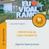 Apostila Agente Operacional Prefeitura de Vidal Ramos SC 2026