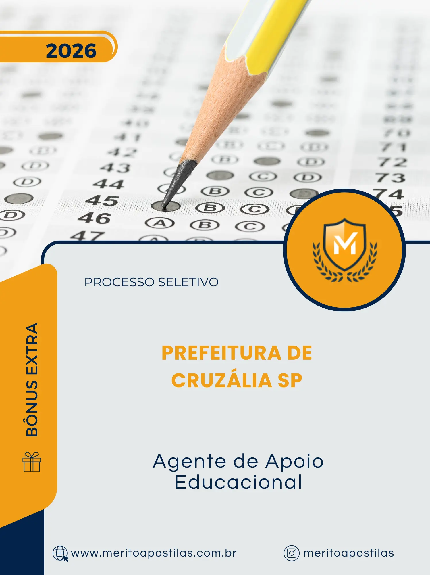 Apostila Agente de Apoio Educacional Prefeitura de Cruzália SP 2026