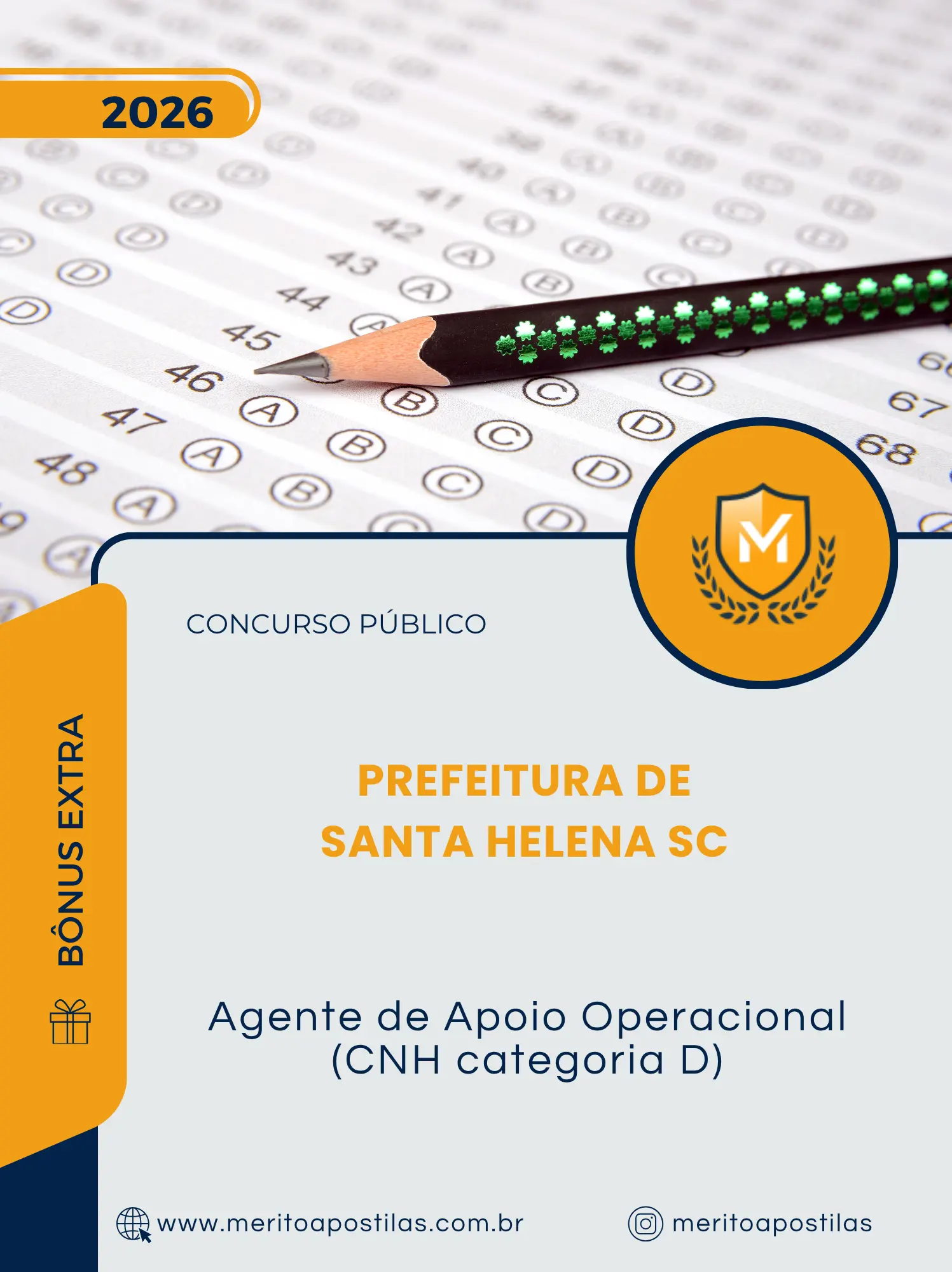 Apostila Agente de Apoio Operacional CNH categoria D Prefeitura de Santa Helena SC 2026