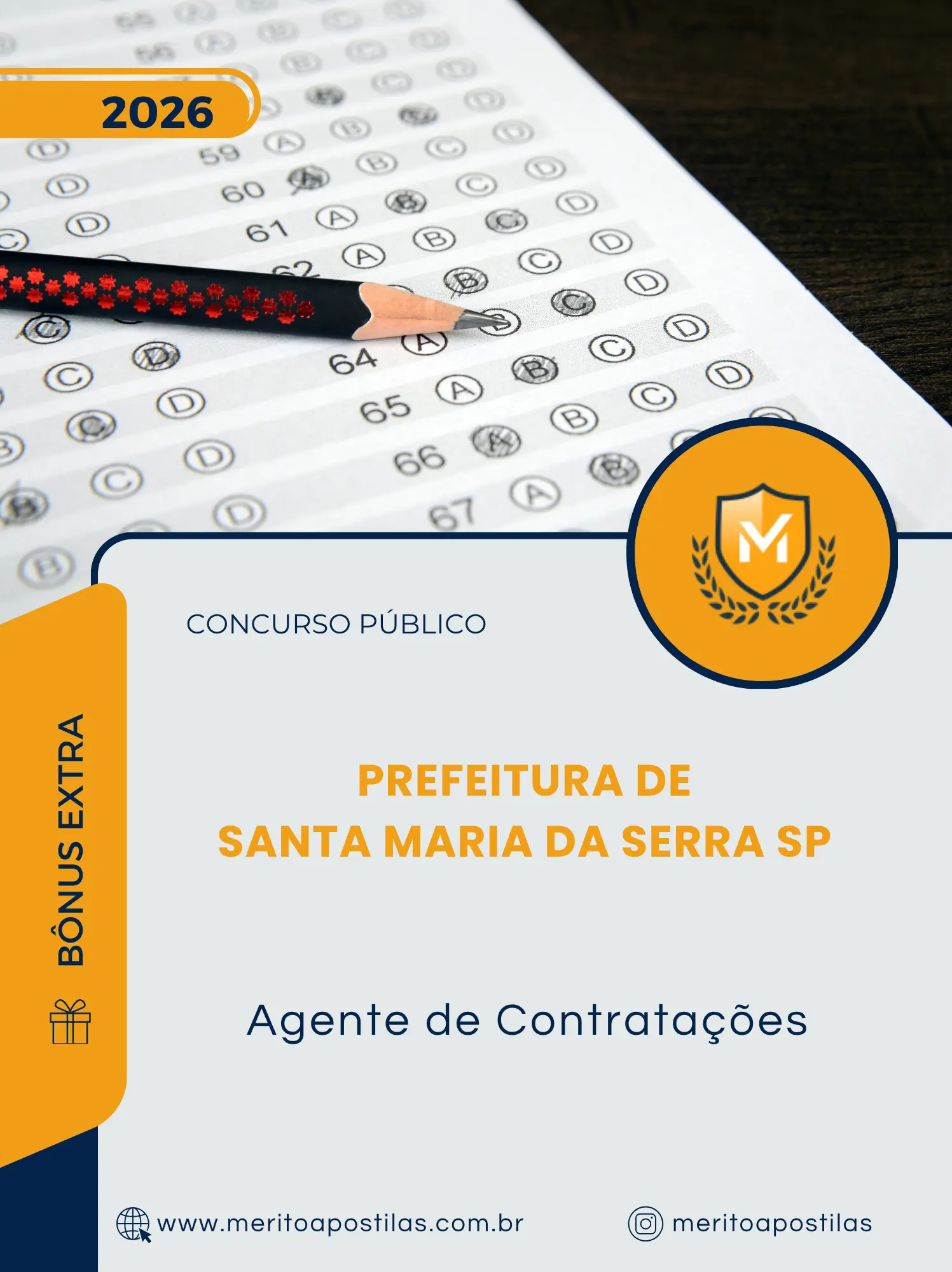 Apostila Agente de Contratações Prefeitura de Santa Maria da Serra SP 2026