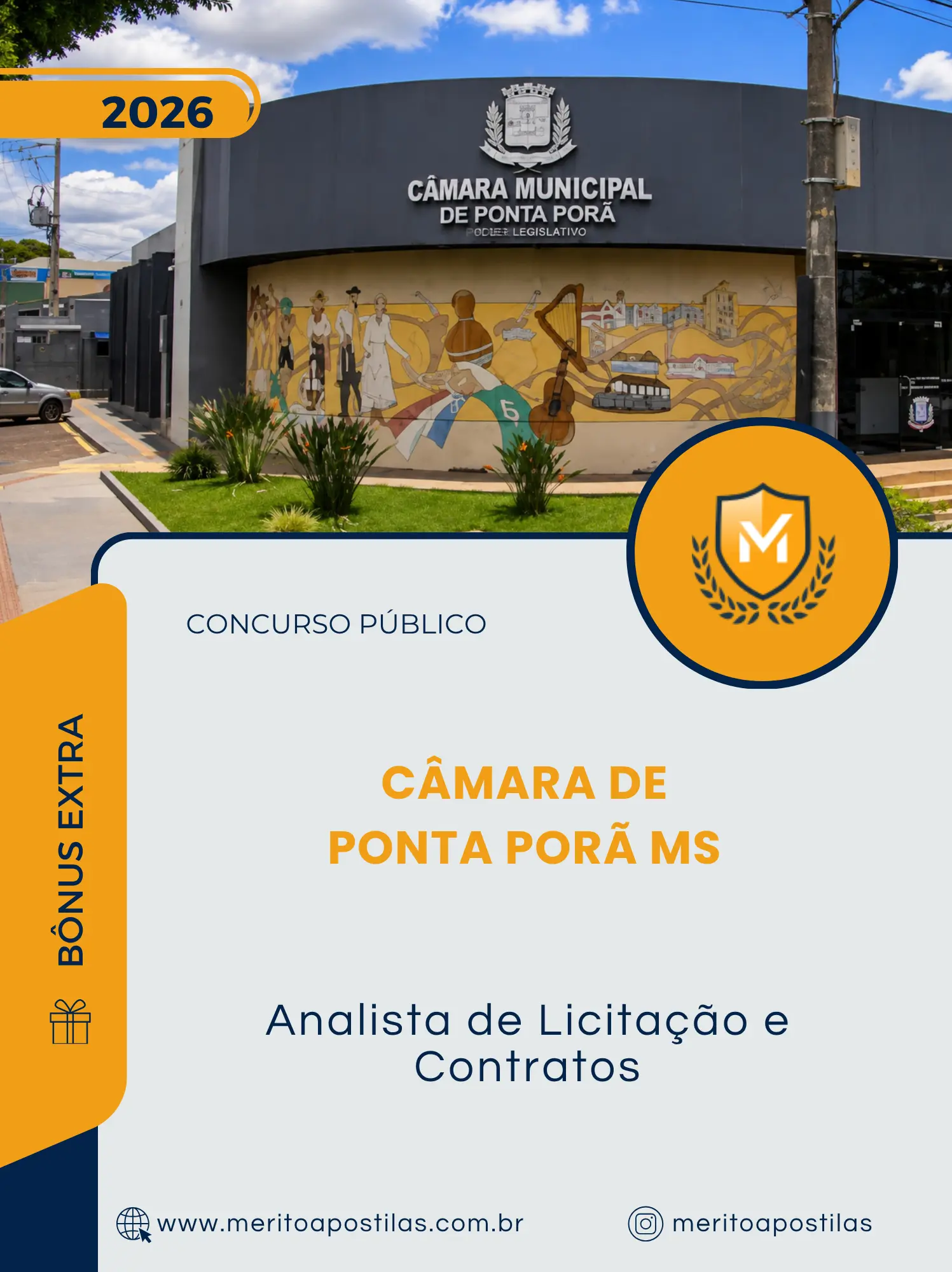 Apostila Analista de Licitação e Contratos Câmara de Ponta Porã MS 2026