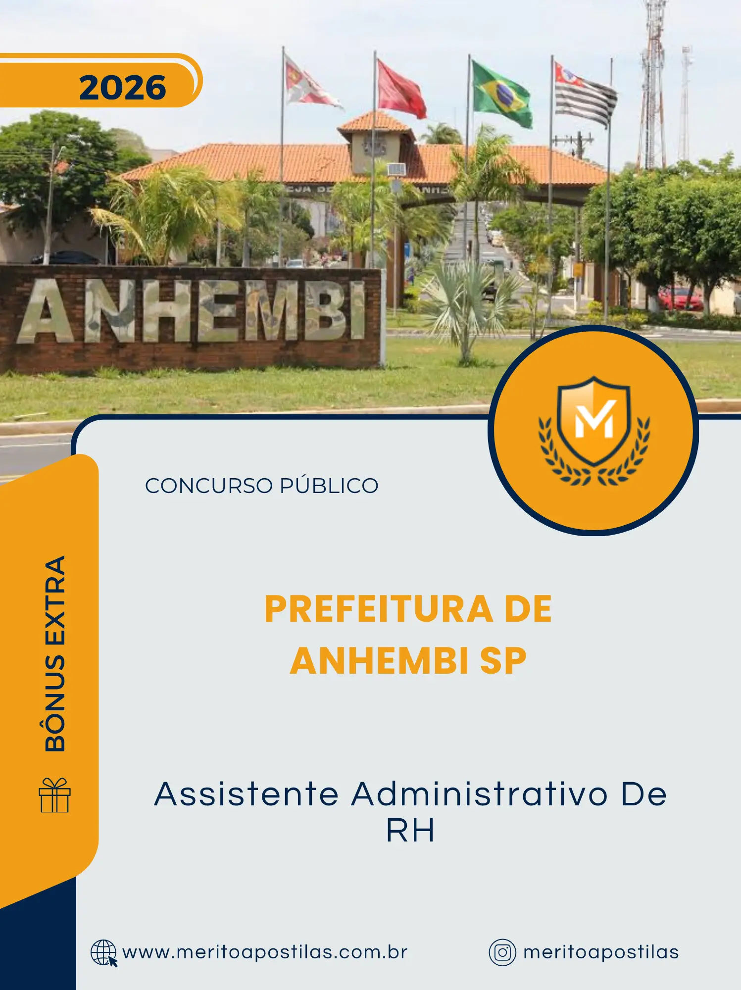 Apostila Assistente Administrativo De RH Prefeitura de Anhembi SP 2026