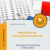 Apostila Assistente Social da Educação Prefeitura de São Felipe do Oeste RO 2026