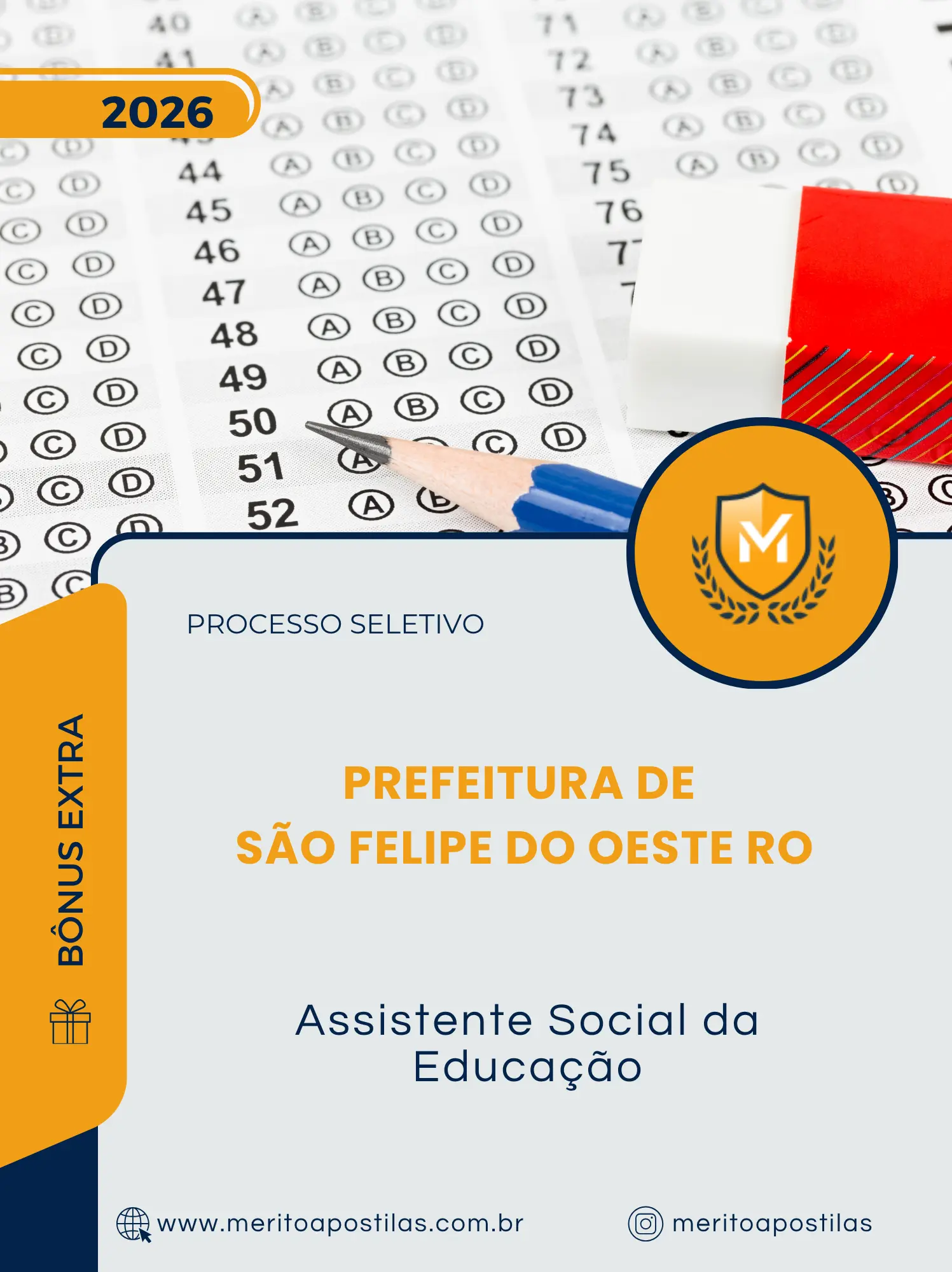 Apostila Assistente Social da Educação Prefeitura de São Felipe do Oeste RO 2026