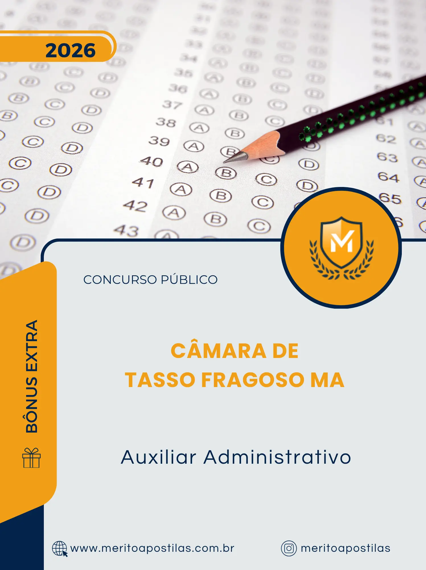 Apostila Auxiliar Administrativo Câmara de Tasso Fragoso MA 2026